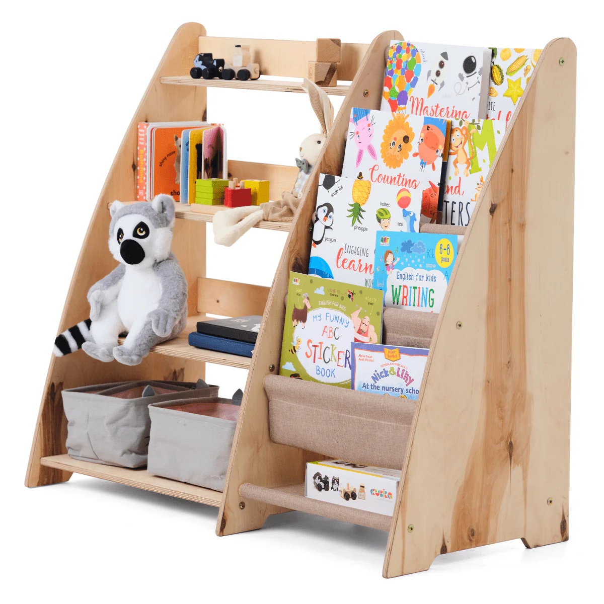 2in1 Montessori Shelf for Books and Toys - Image 11