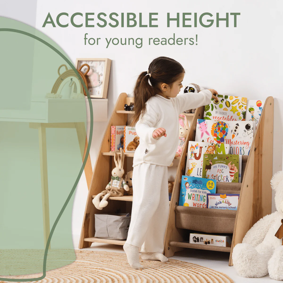2in1 Montessori Shelf for Books and Toys - Image 4