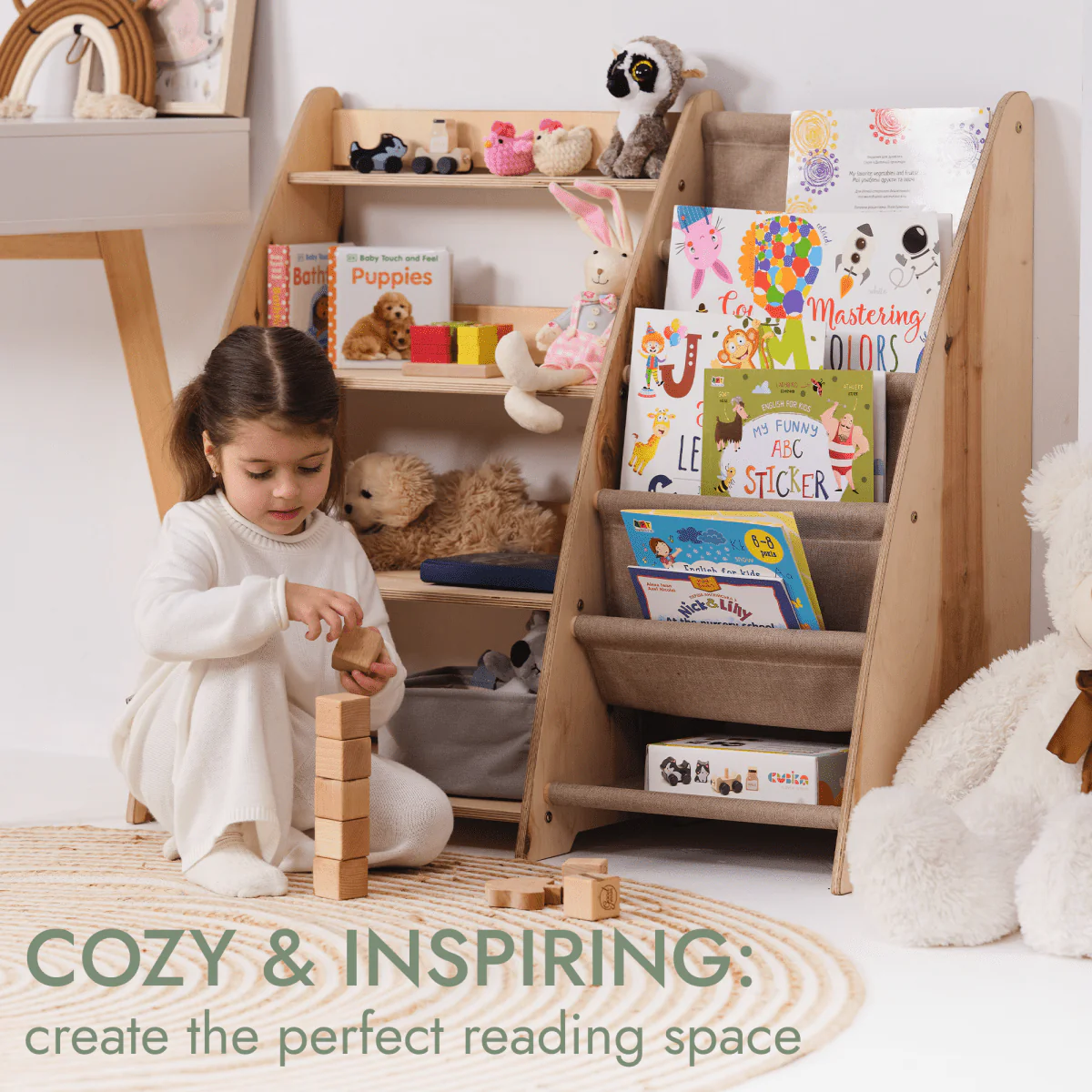 2in1 Montessori Shelf for Books and Toys - Image 6