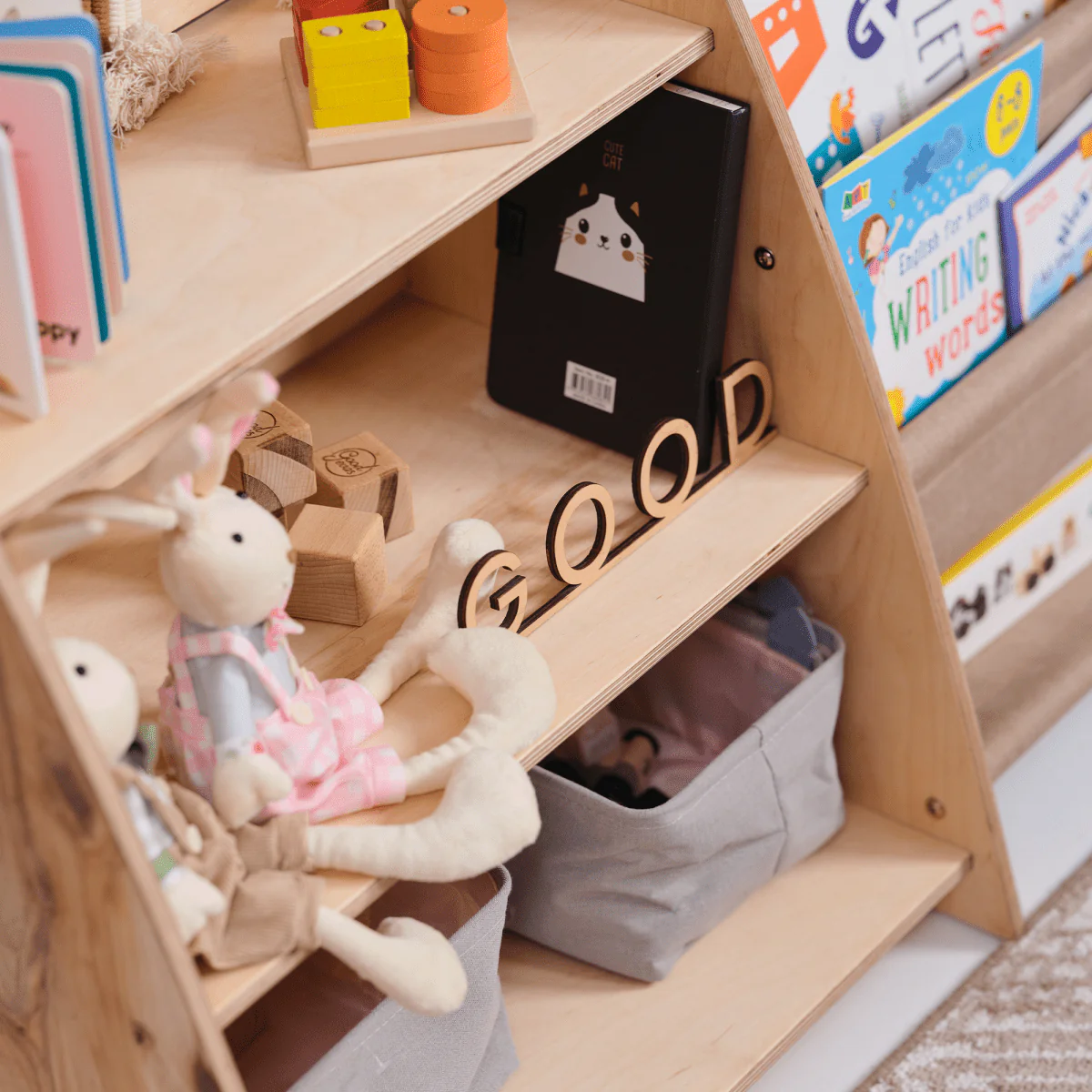 2in1 Montessori Shelf for Books and Toys - Image 9