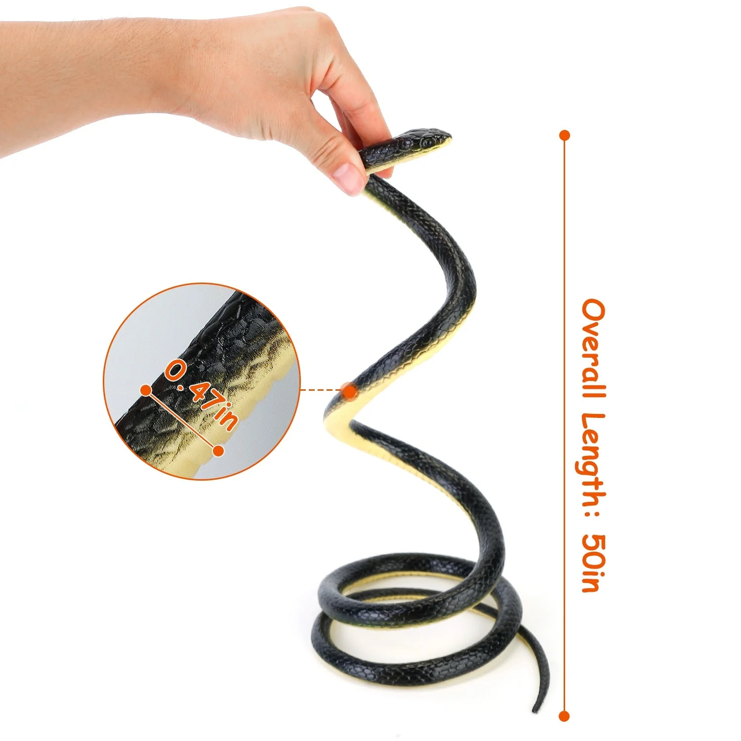 2Pcs Long Realistic Rubber Snakes - Image 4