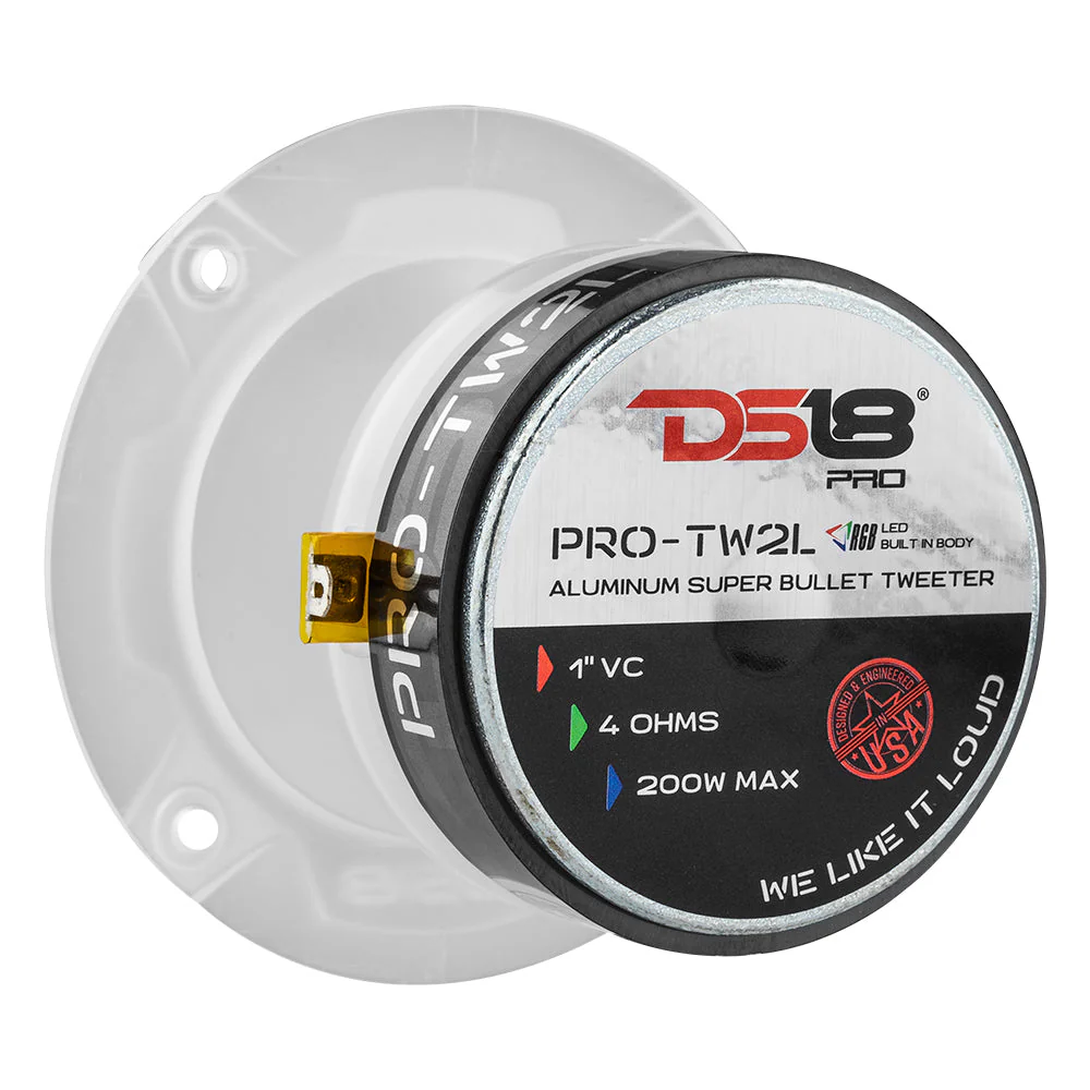 3.8" Super Bullet Tweeter 120 Watts 1" Aluminum 4-Ohm Vc with RGB LED Lights - Image 6