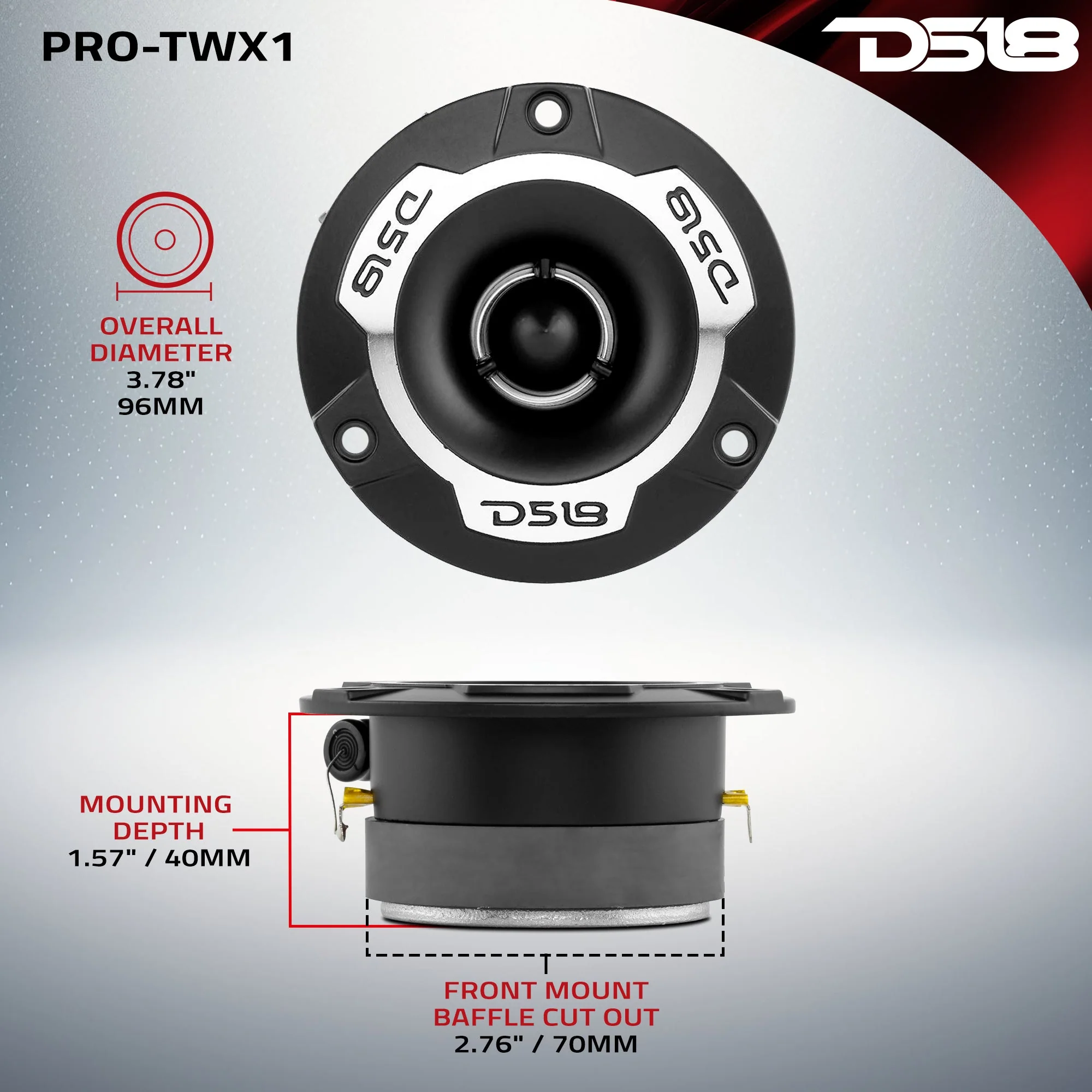 3.8" Super Bullet Tweeter 120W RMS 1" Aluminum 4-Ohm Vc - Image 7
