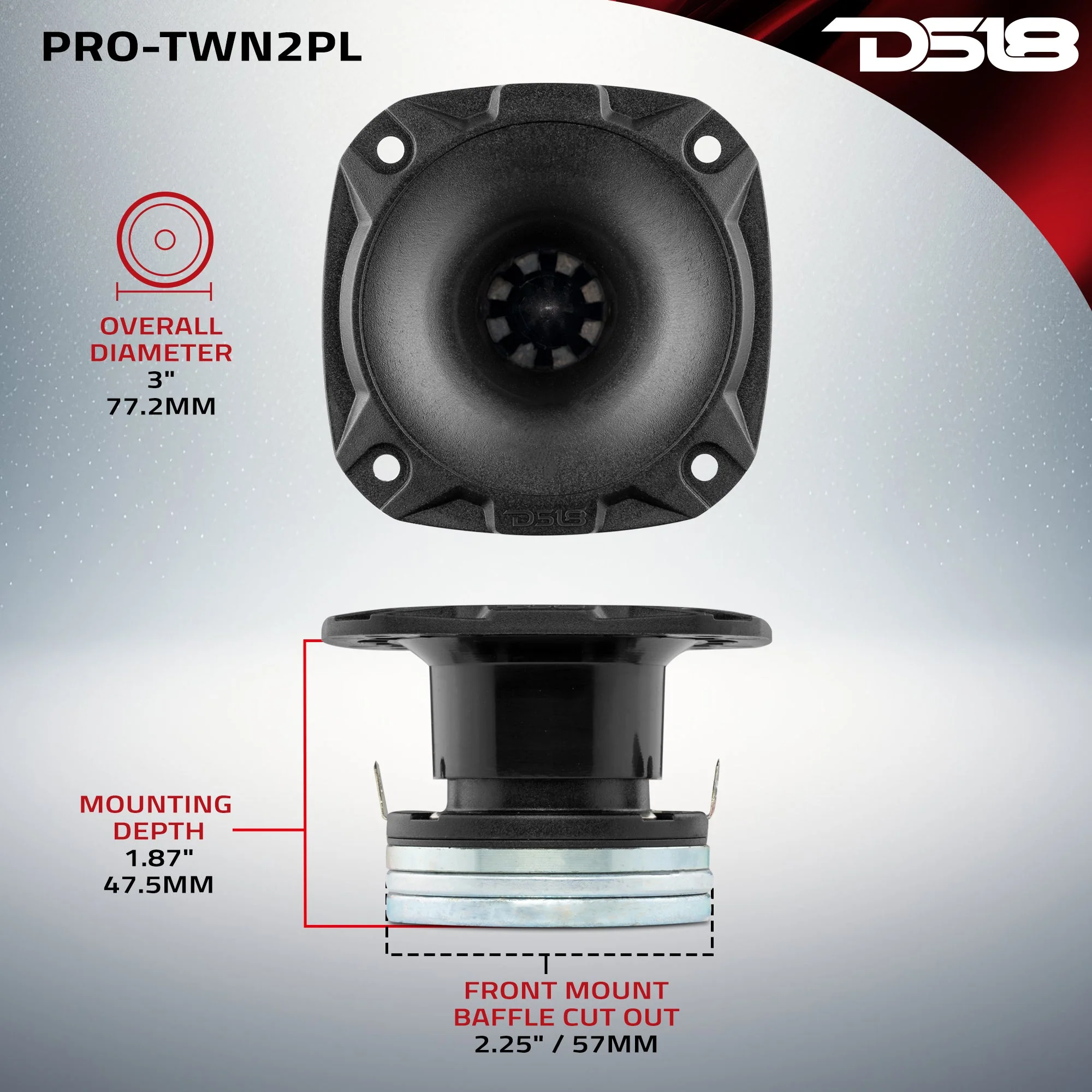 3" High Compression Neodymium Hybrid Driver/Tweeter 100 Watts 1" Polyester 4-Ohm Vc - Image 7