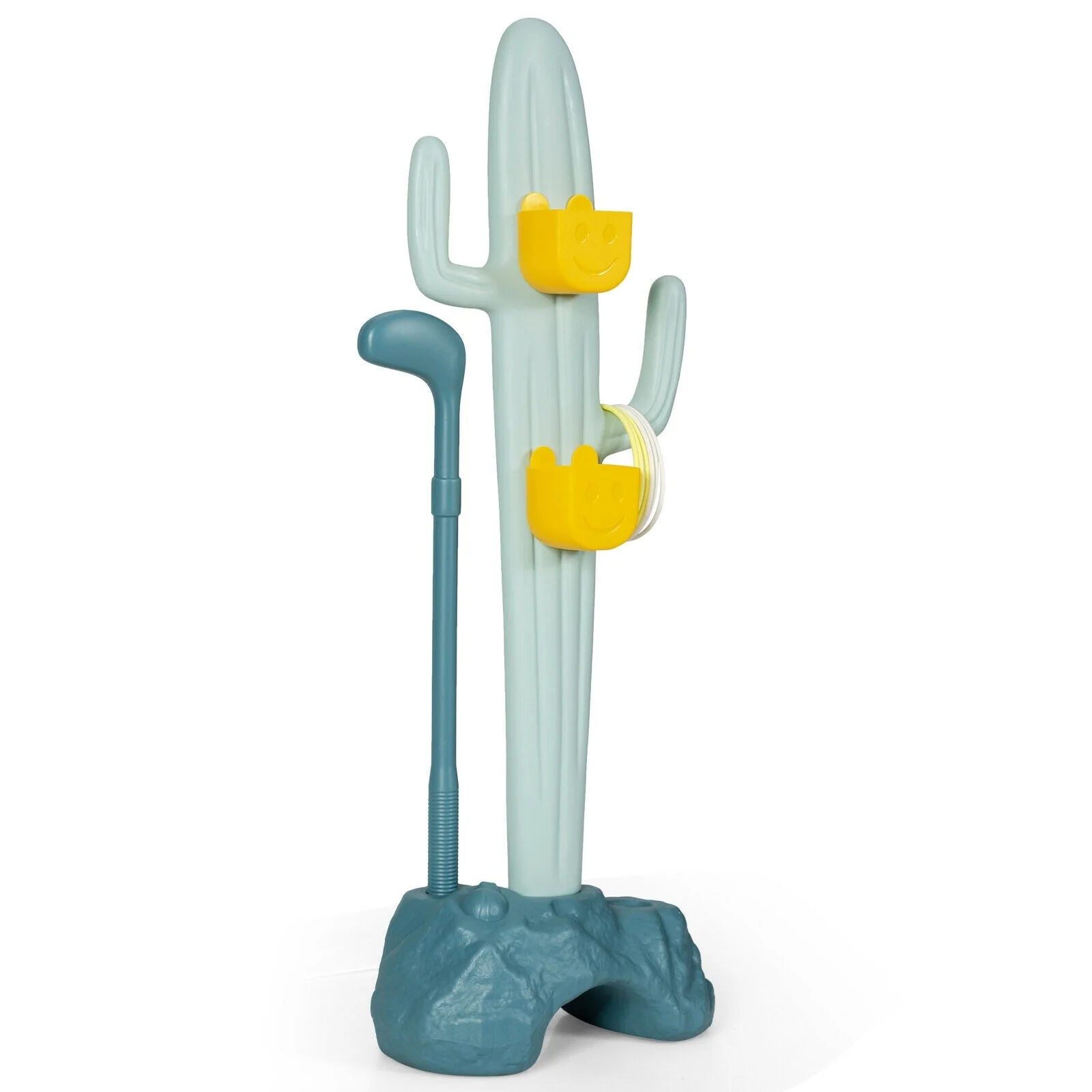 3-in-1 Cactus Toy Stand Sports Activity Center with Golf and Ring-Toss - Image 2
