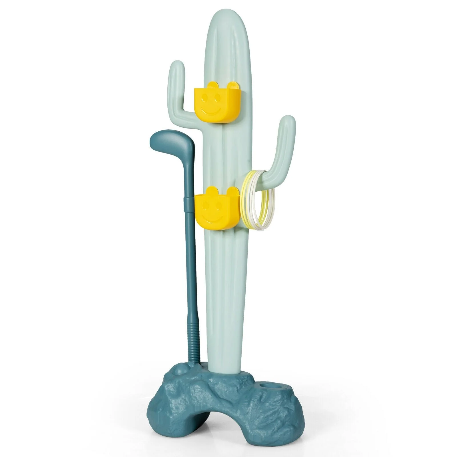 3-in-1 Cactus Toy Stand Sports Activity Center with Golf and Ring-Toss - Image 5