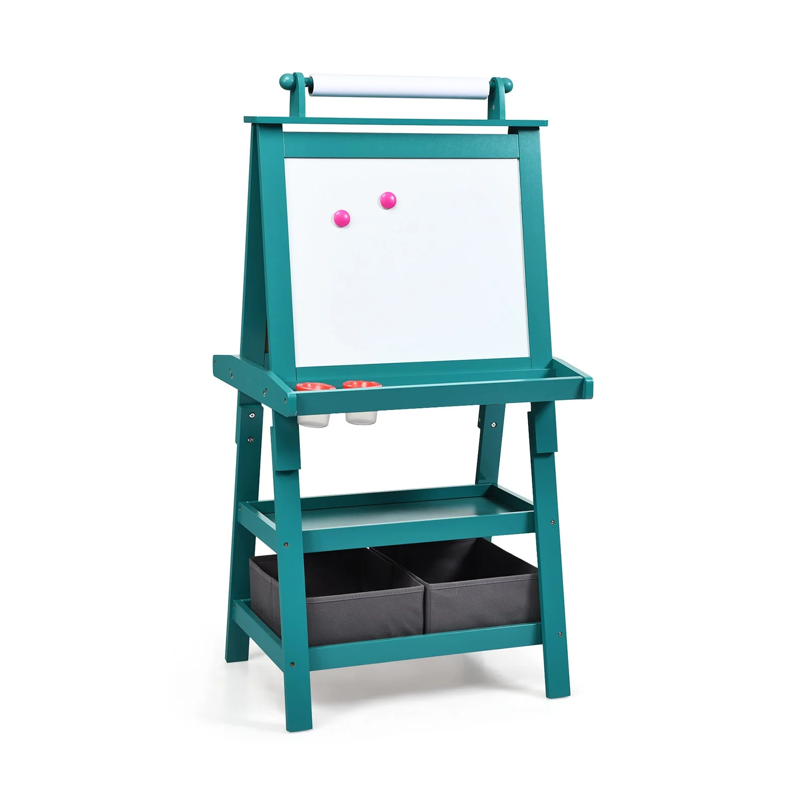 3 in 1 Double-Sided Storage Art Easel-Green - Image 4
