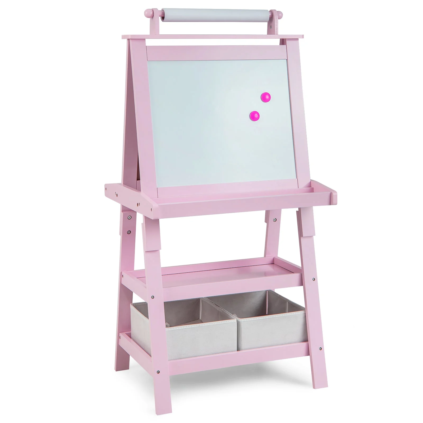 3-in-1 Double-Sided Storage Art Easel-Pink - Image 3