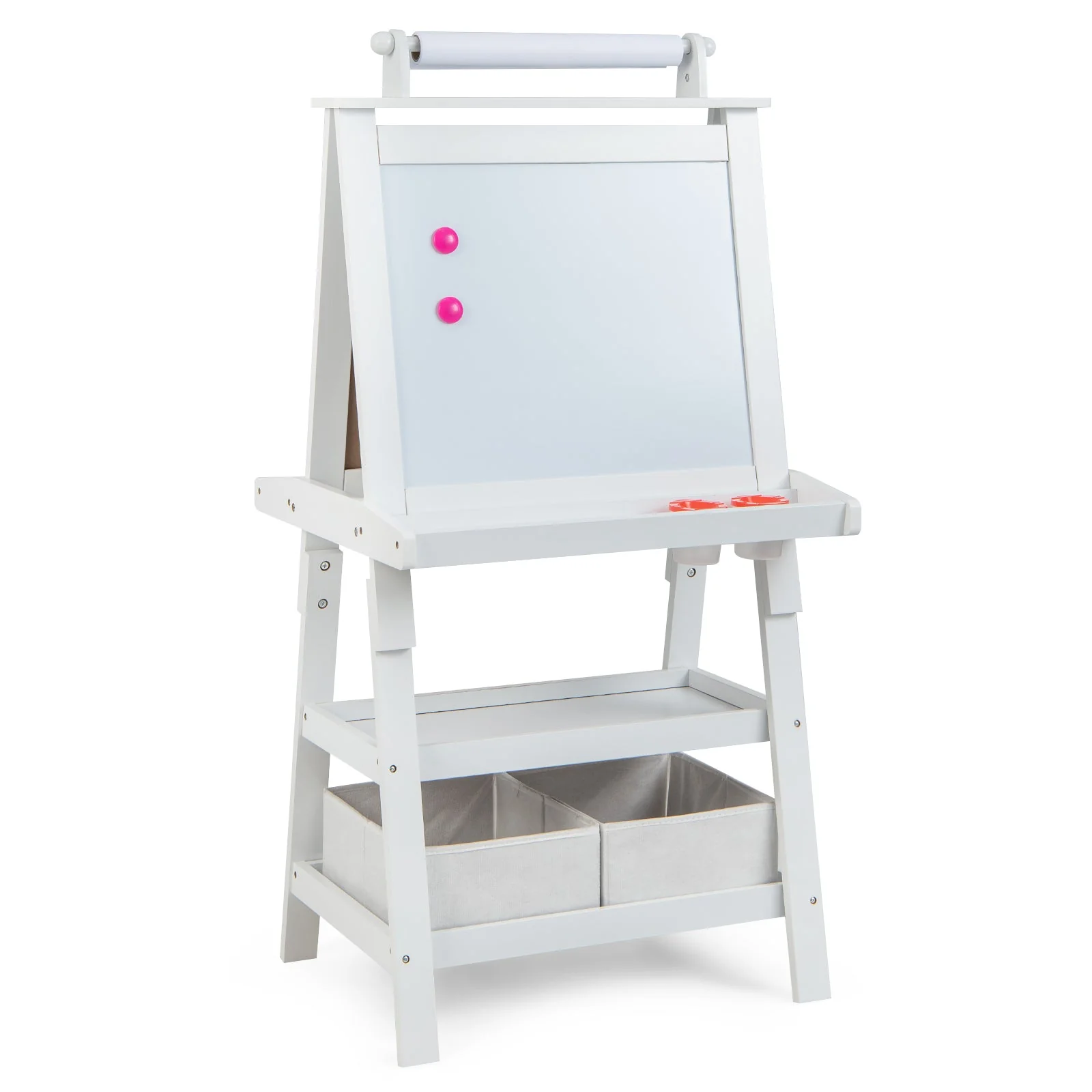 3-in-1 Double-Sided Storage Art Easel-White - Image 3