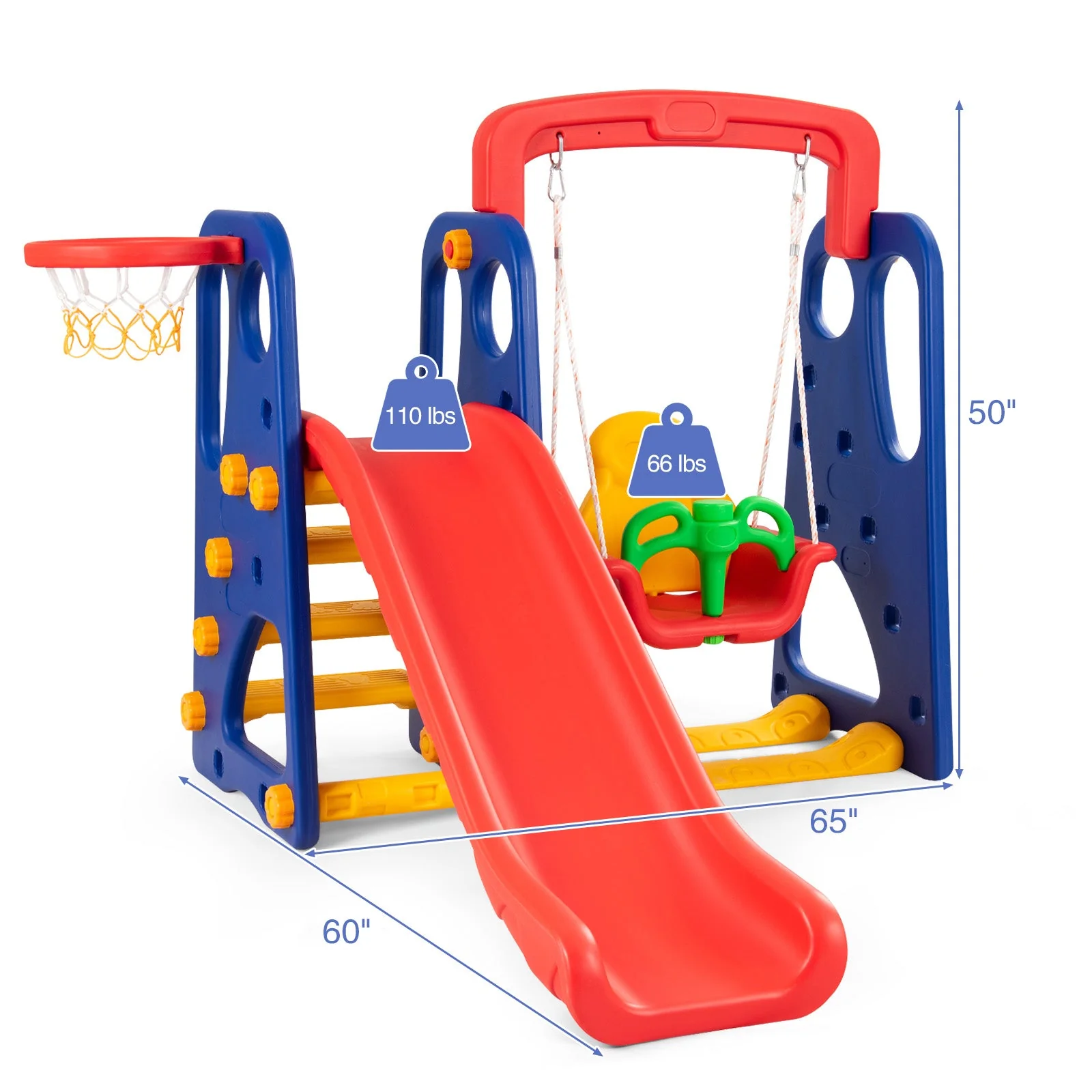 3-in-1 Junior Children Climber Slide Playset - Image 5