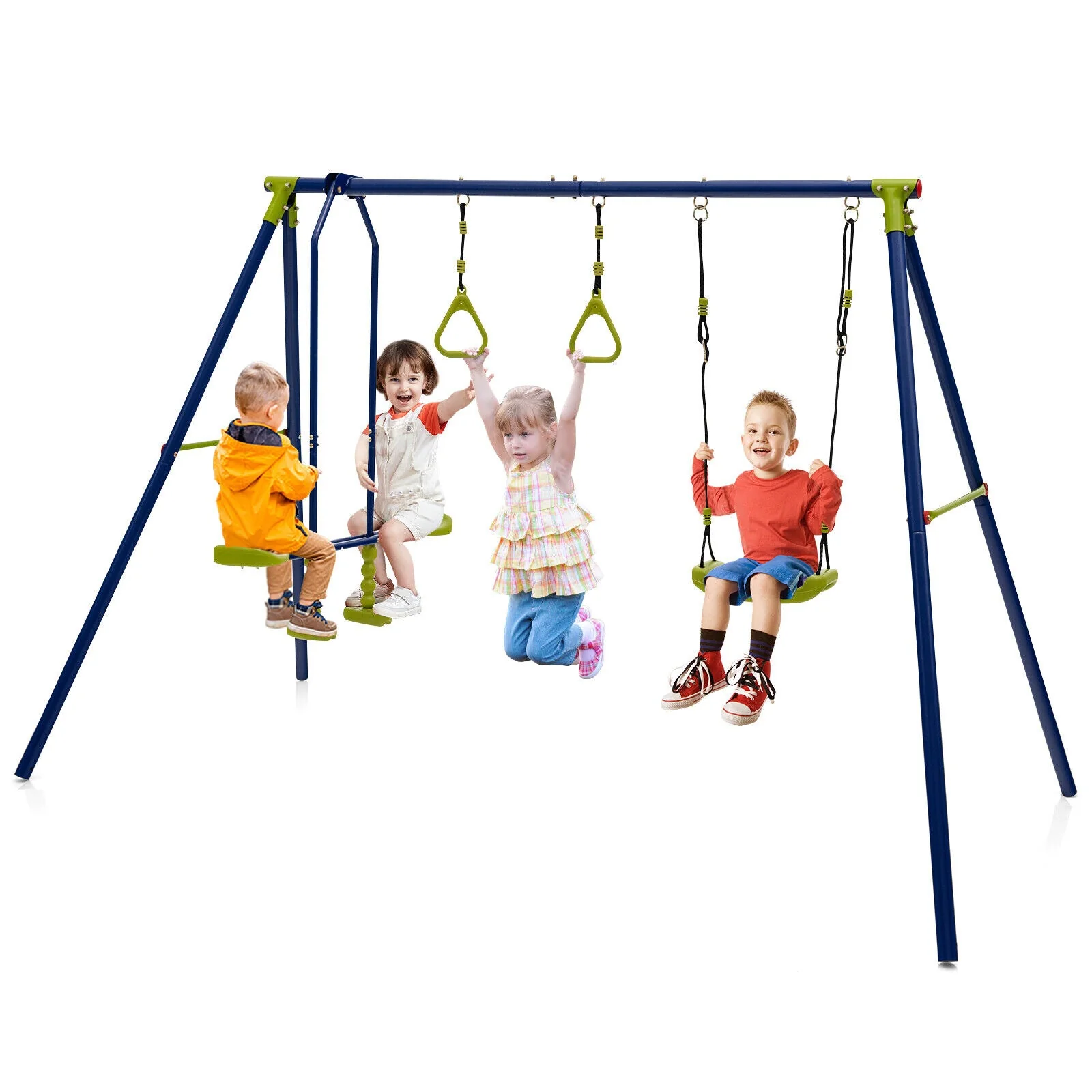 3-in-1 Outdoor Swing Set for Kids Aged 3 to 10 - Image 4