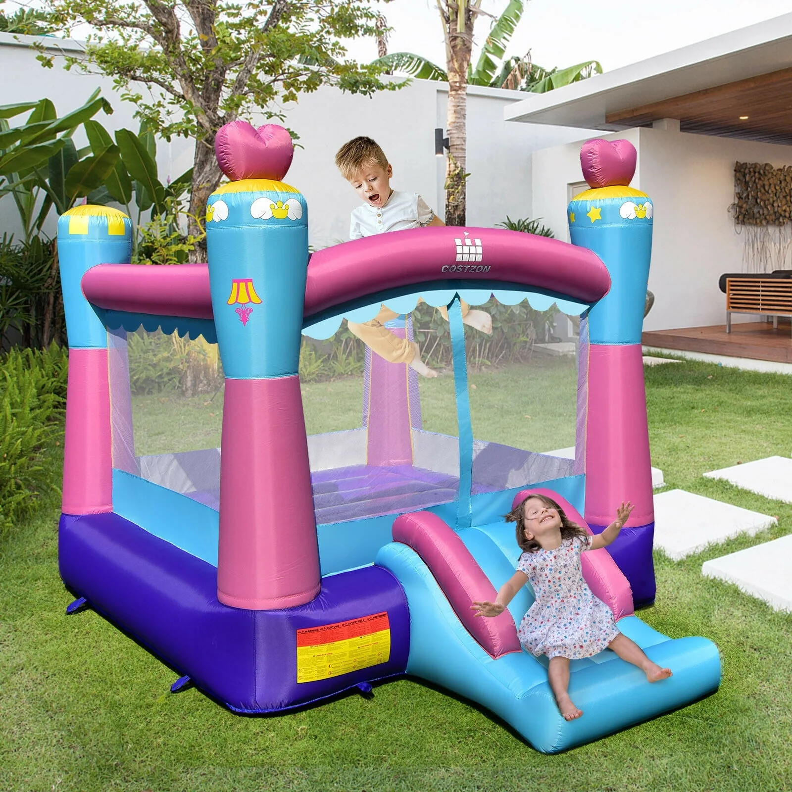 3-in-1 Princess Theme Inflatable Castle without Blower - Image 2