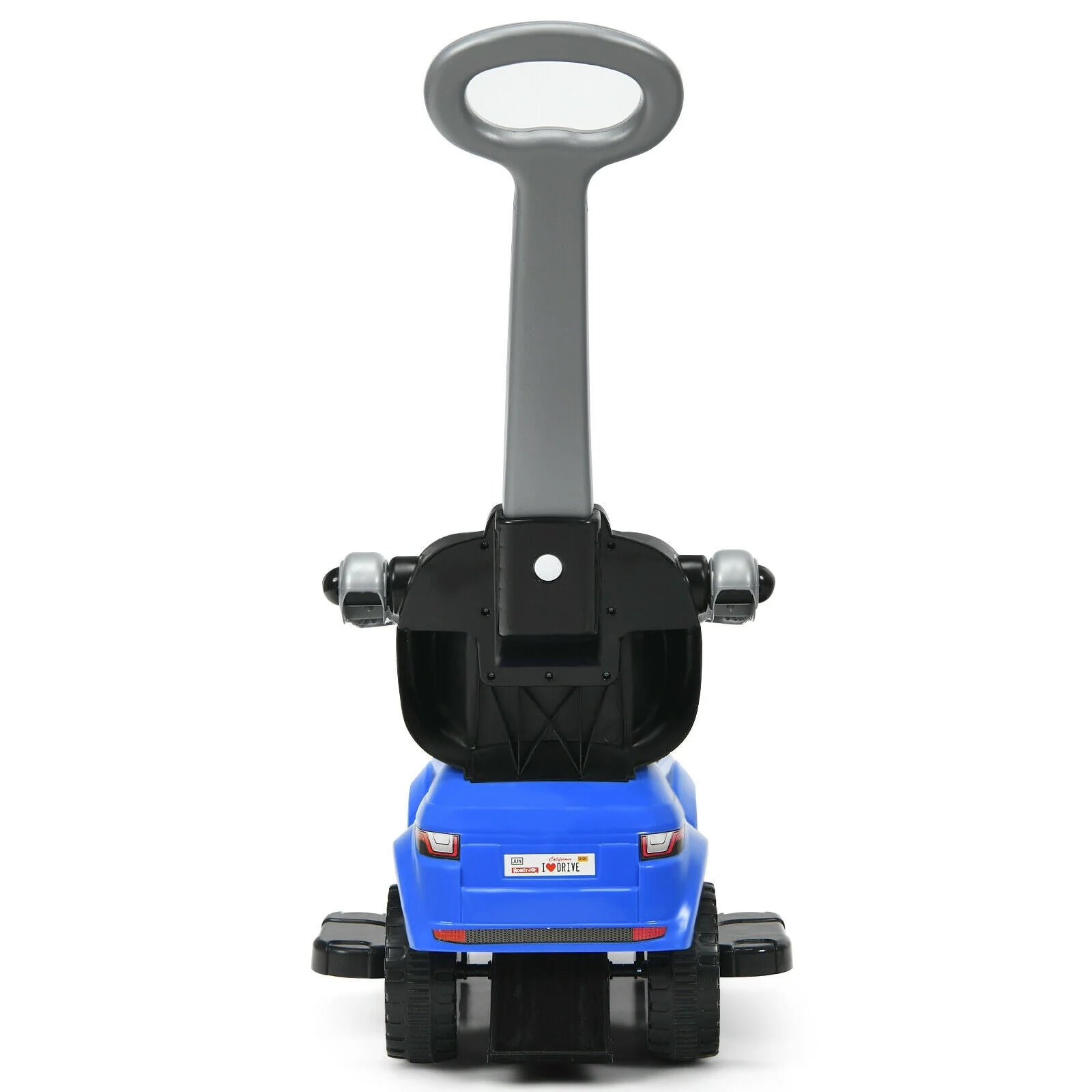 3 In 1 Ride on Push Car Toddler Stroller Sliding Car with Music-Blue - Image 6