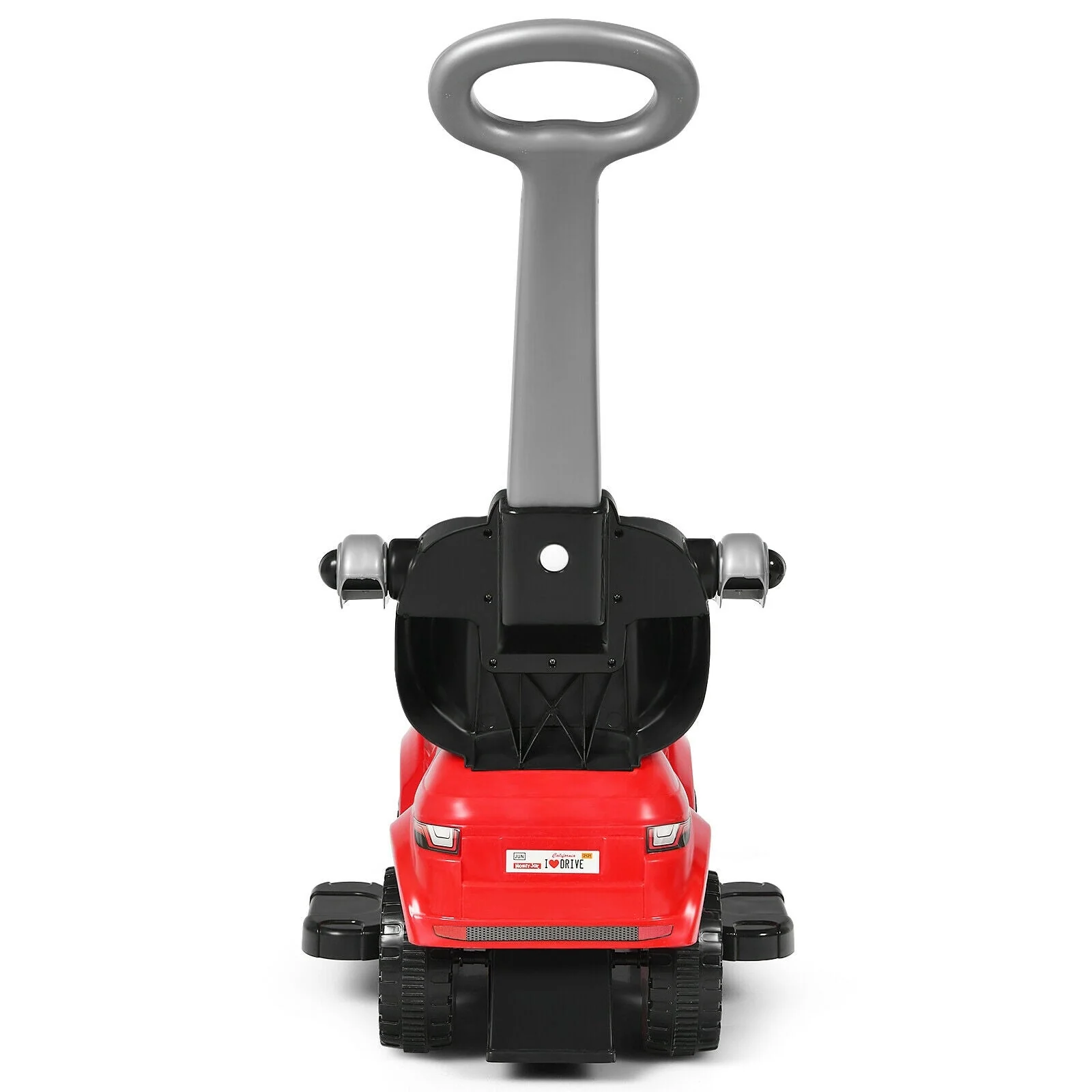 3 In 1 Ride on Push Car Toddler Stroller Sliding Car with Music-Red - Image 8