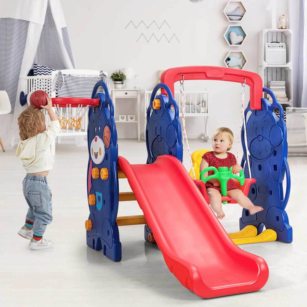 3-in-1 Toddler Climber and Swing Playset - Image 2