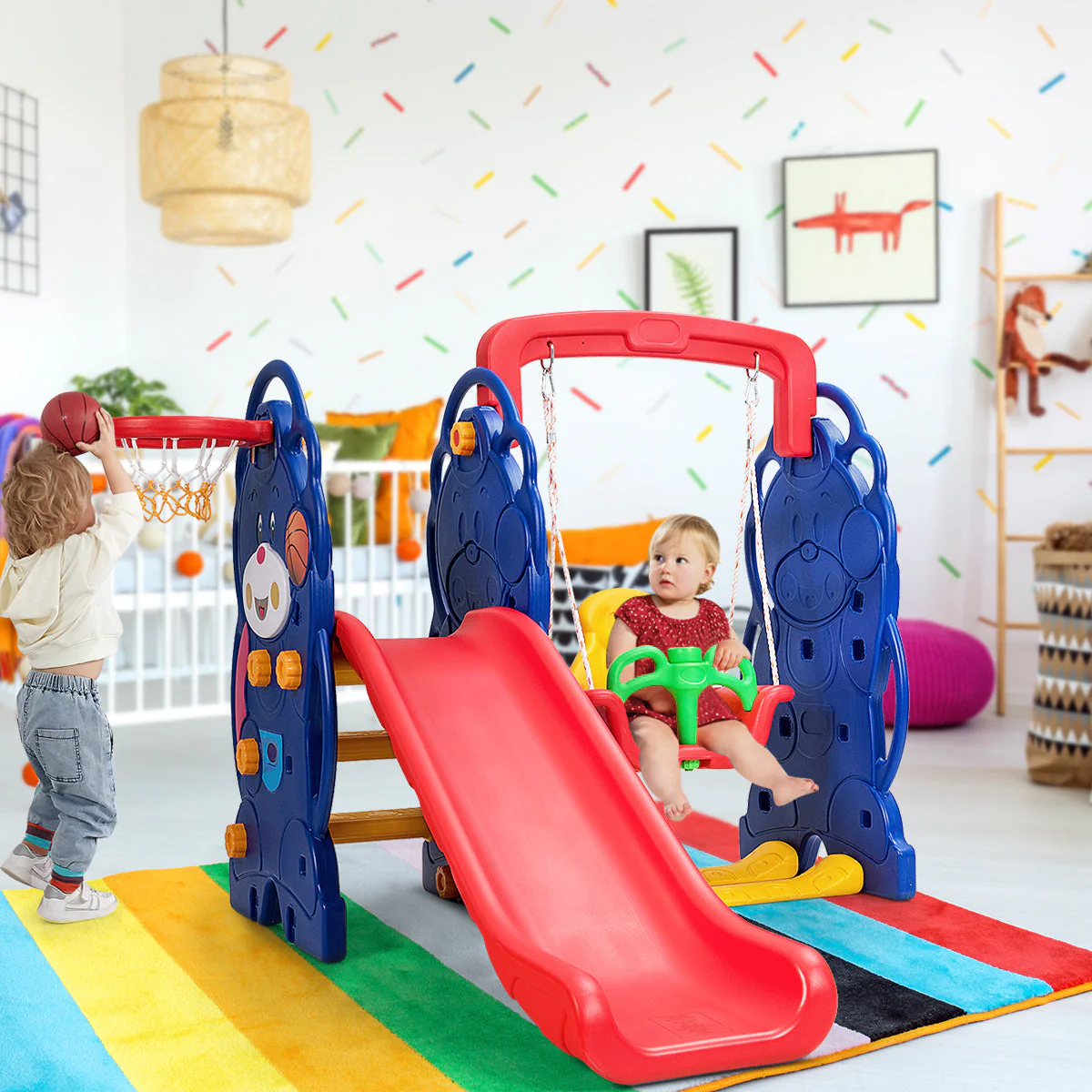 3-in-1 Toddler Climber and Swing Playset - Image 6