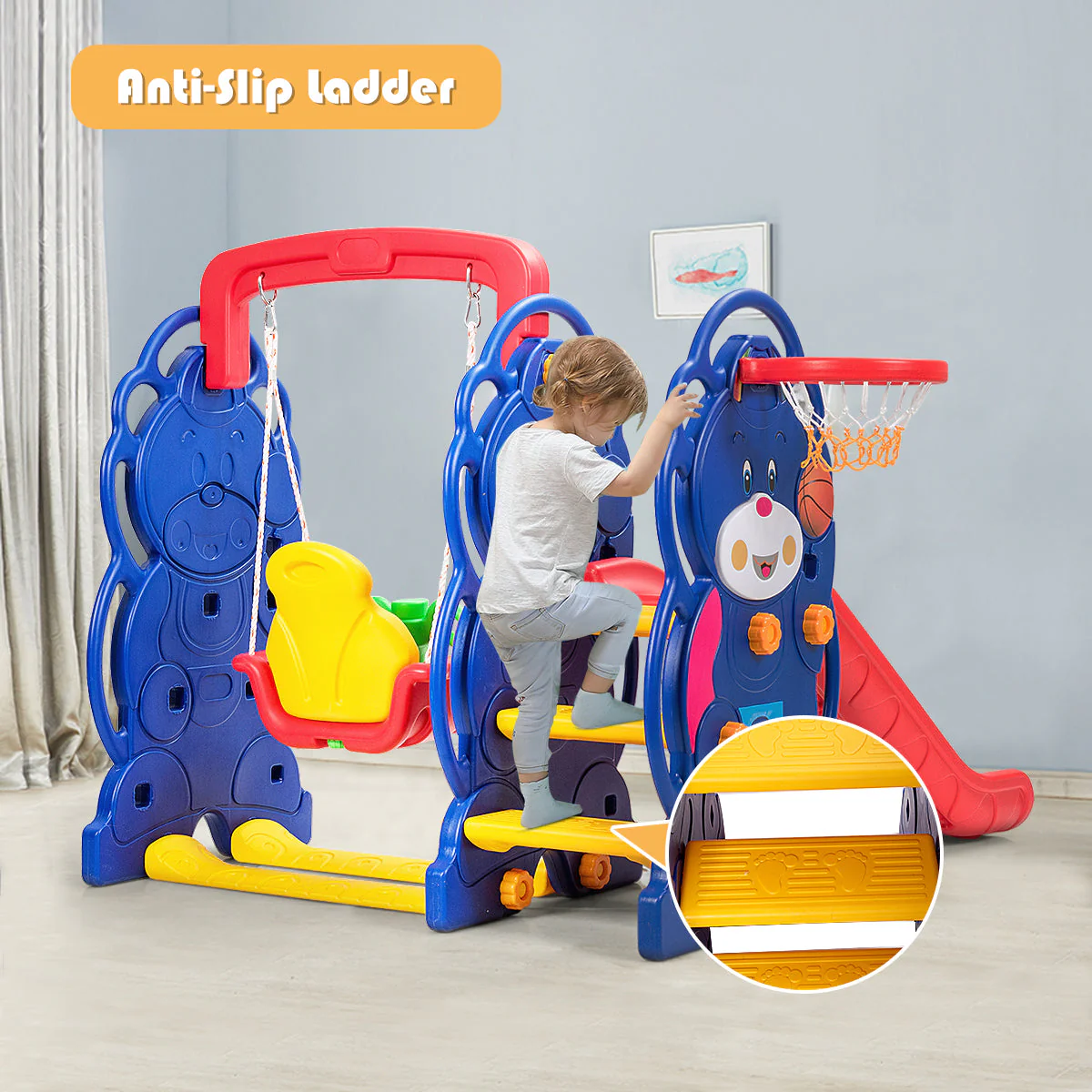 3-in-1 Toddler Climber and Swing Playset - Image 8