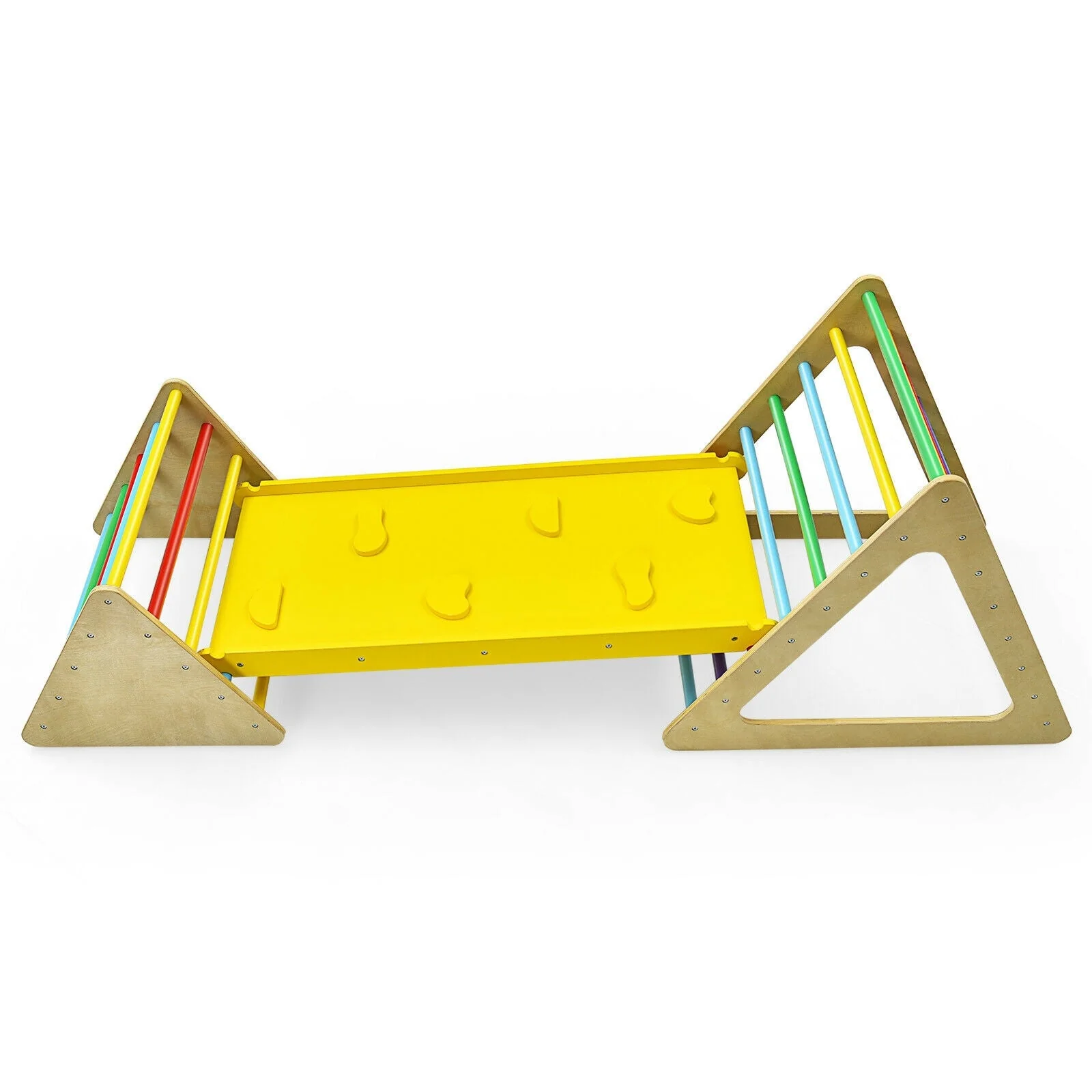 3 in 1 Wooden Set of 2 Triangle Climber with Ramp for Slid - Image 8