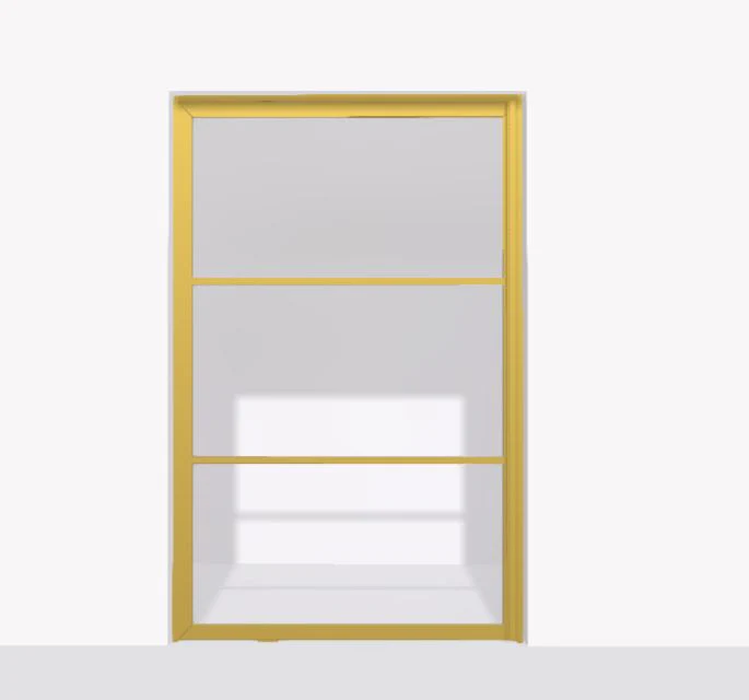 3 Panel Aluminum Porta Pivot Interior Door - Image 3