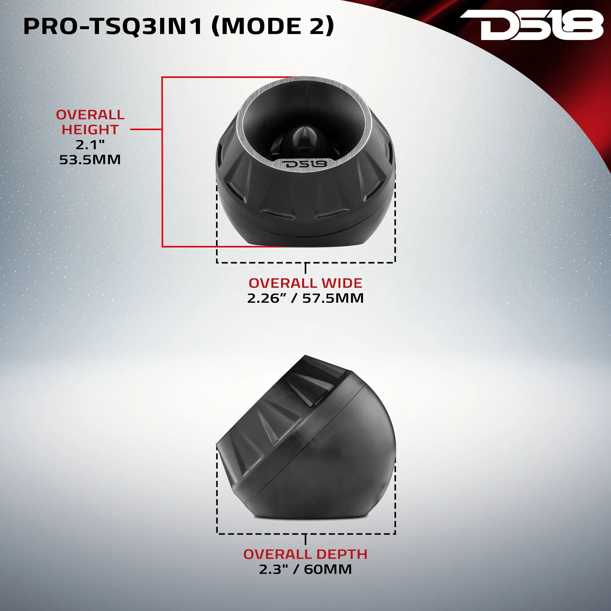 3" Surface/Flush/Angle High Compression Neodymium Super Bullet Tweeter 100 Watts 1" Aluminum 4-Ohm Vc - Image 8