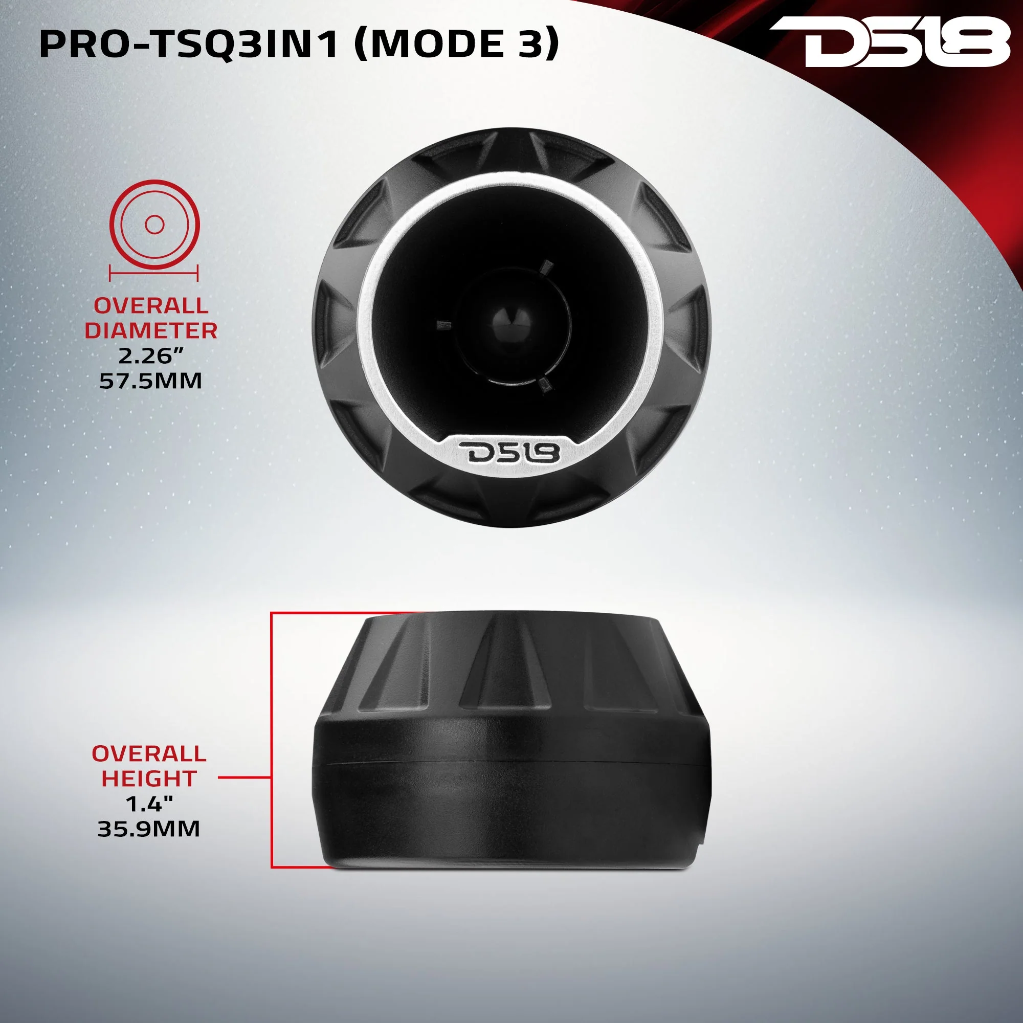 3" Surface/Flush/Angle High Compression Neodymium Super Bullet Tweeter 100 Watts 1" Aluminum 4-Ohm Vc - Image 9