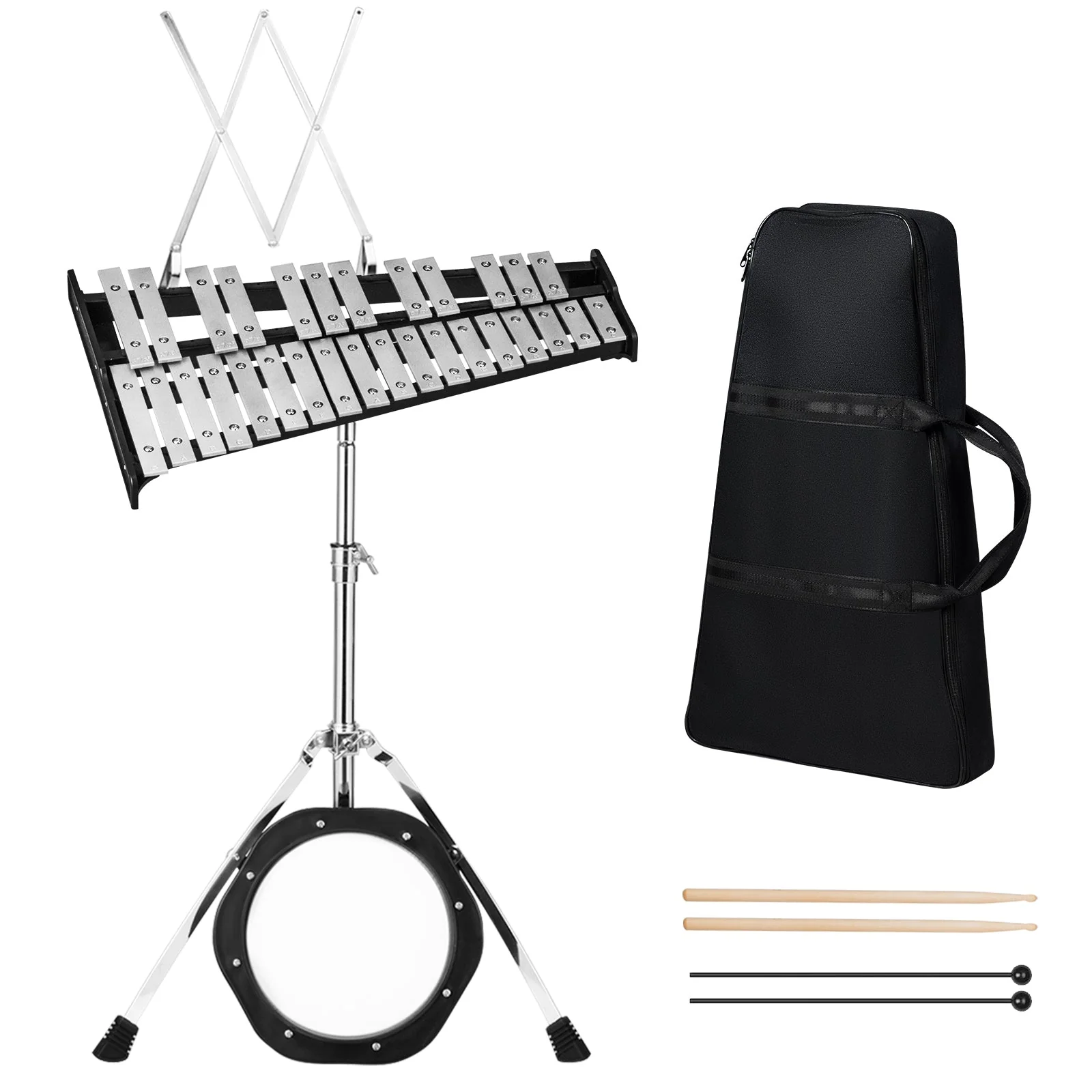 30 Notes Percussion with Practice Pad Mallets Sticks Stand - Image 4