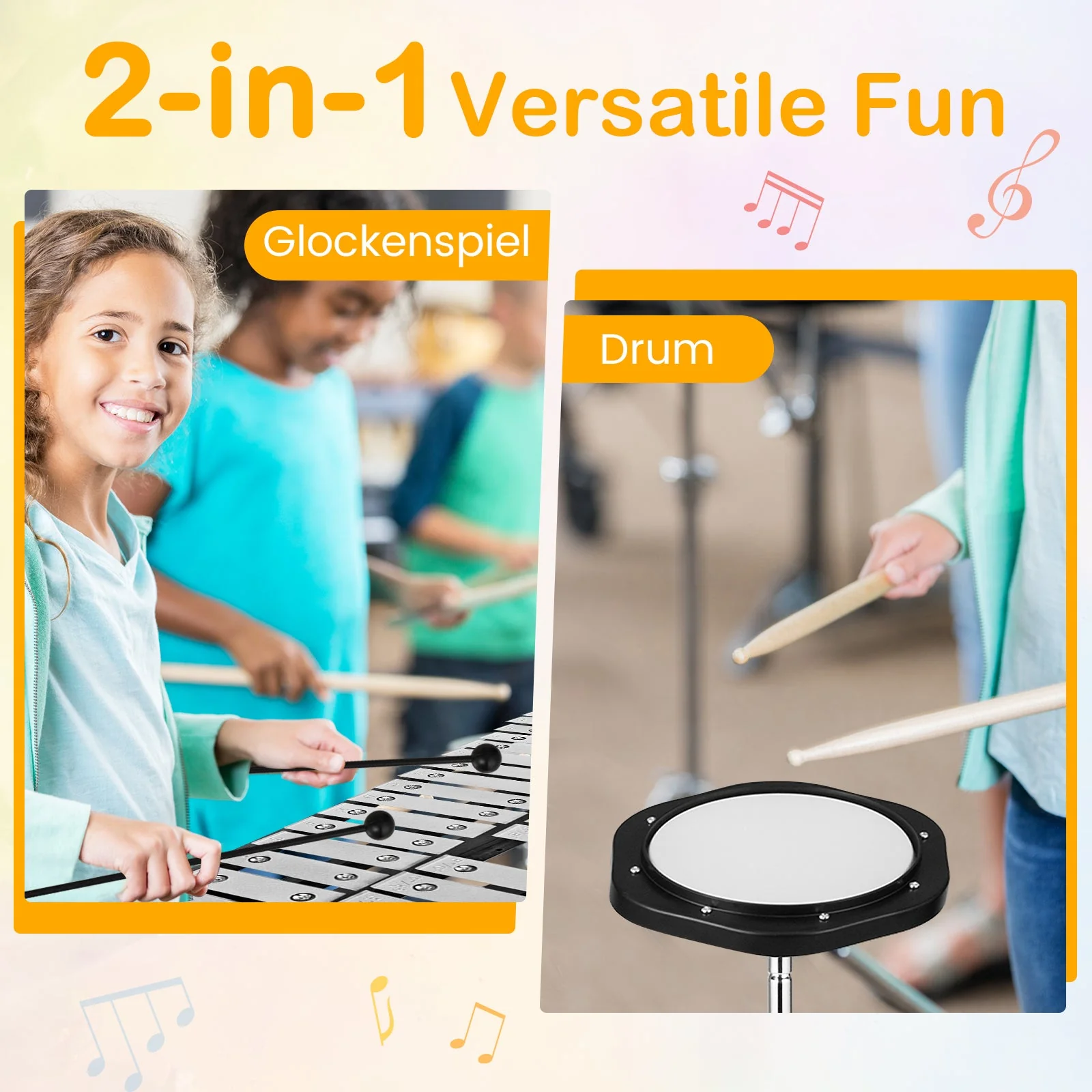 30 Notes Percussion with Practice Pad Mallets Sticks Stand - Image 7