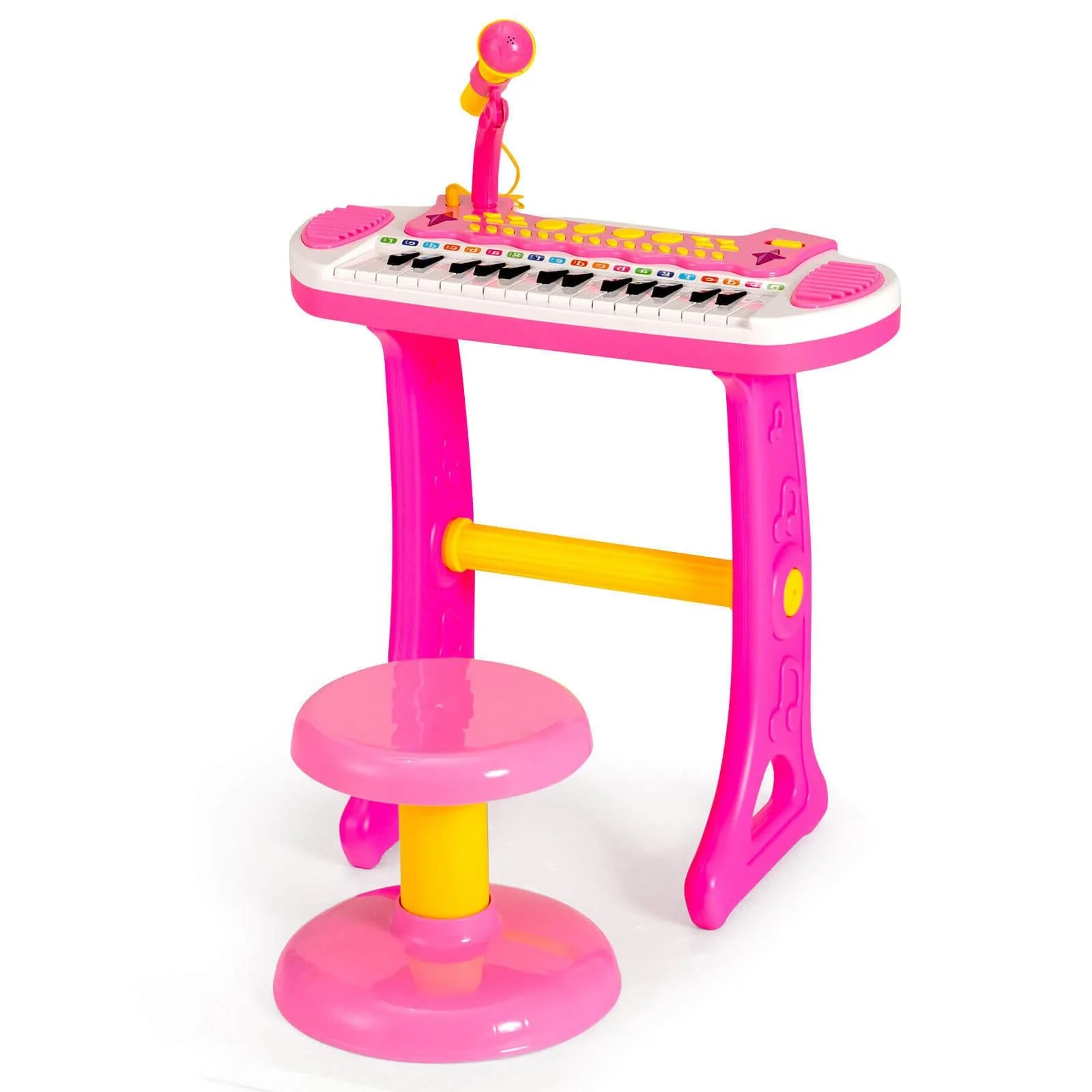 31-Key Kids Piano Keyboard Toy with Microphone and Multiple Sounds for Age 3+-Pink - Image 3