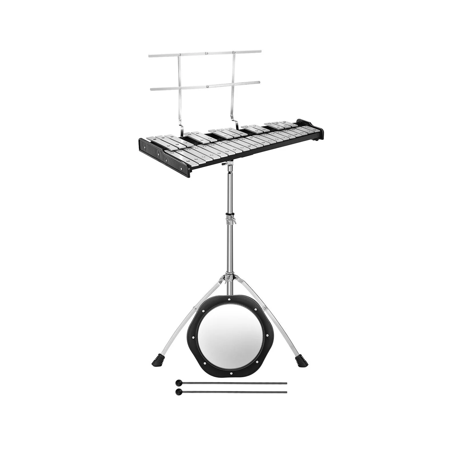 32 Note Glockenspiel Xylophone Percussion Bell Kit with Adjustable Stand - Image 3
