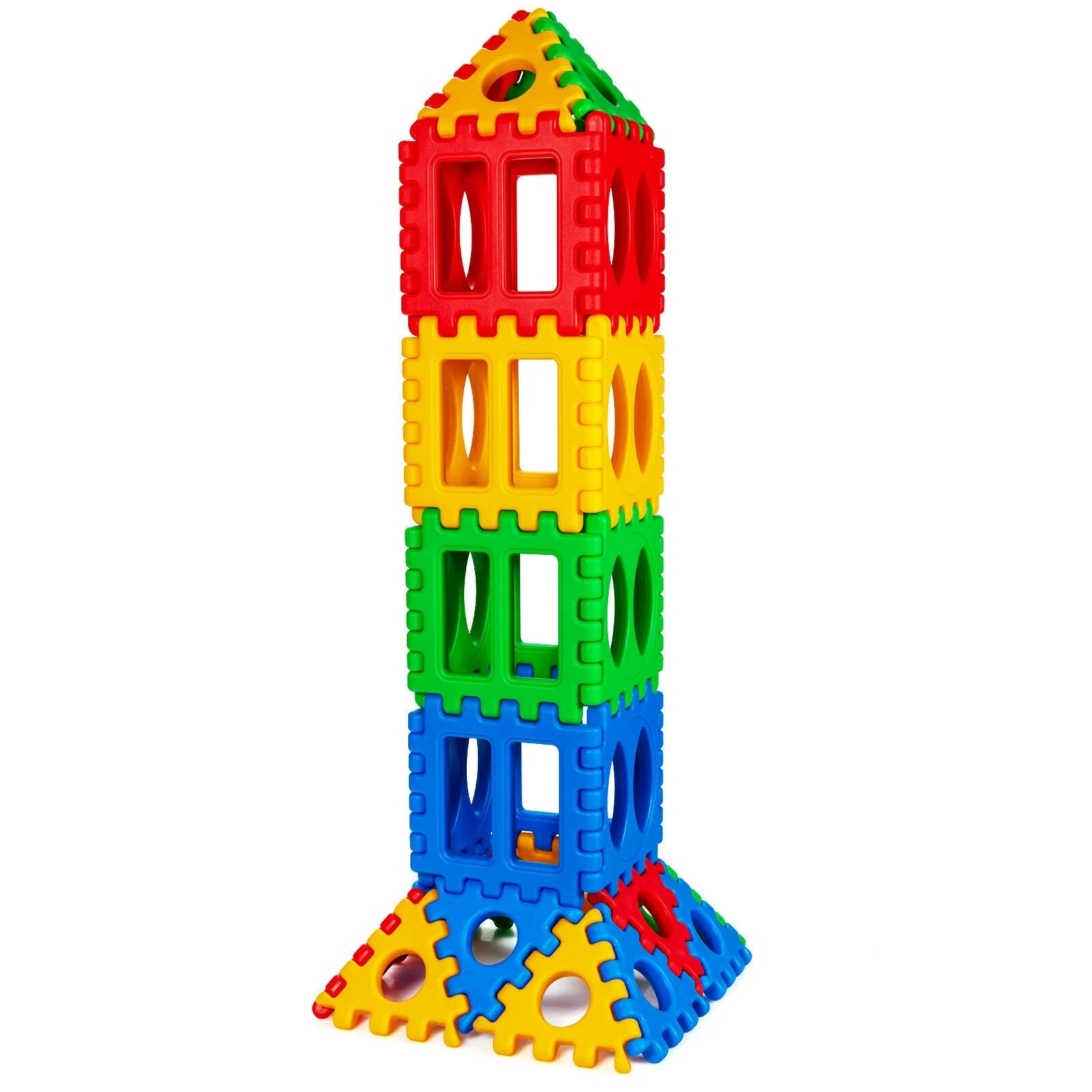 32 Pieces Big Waffle Block Set Kids Educational Stacking Building Toy - Image 3