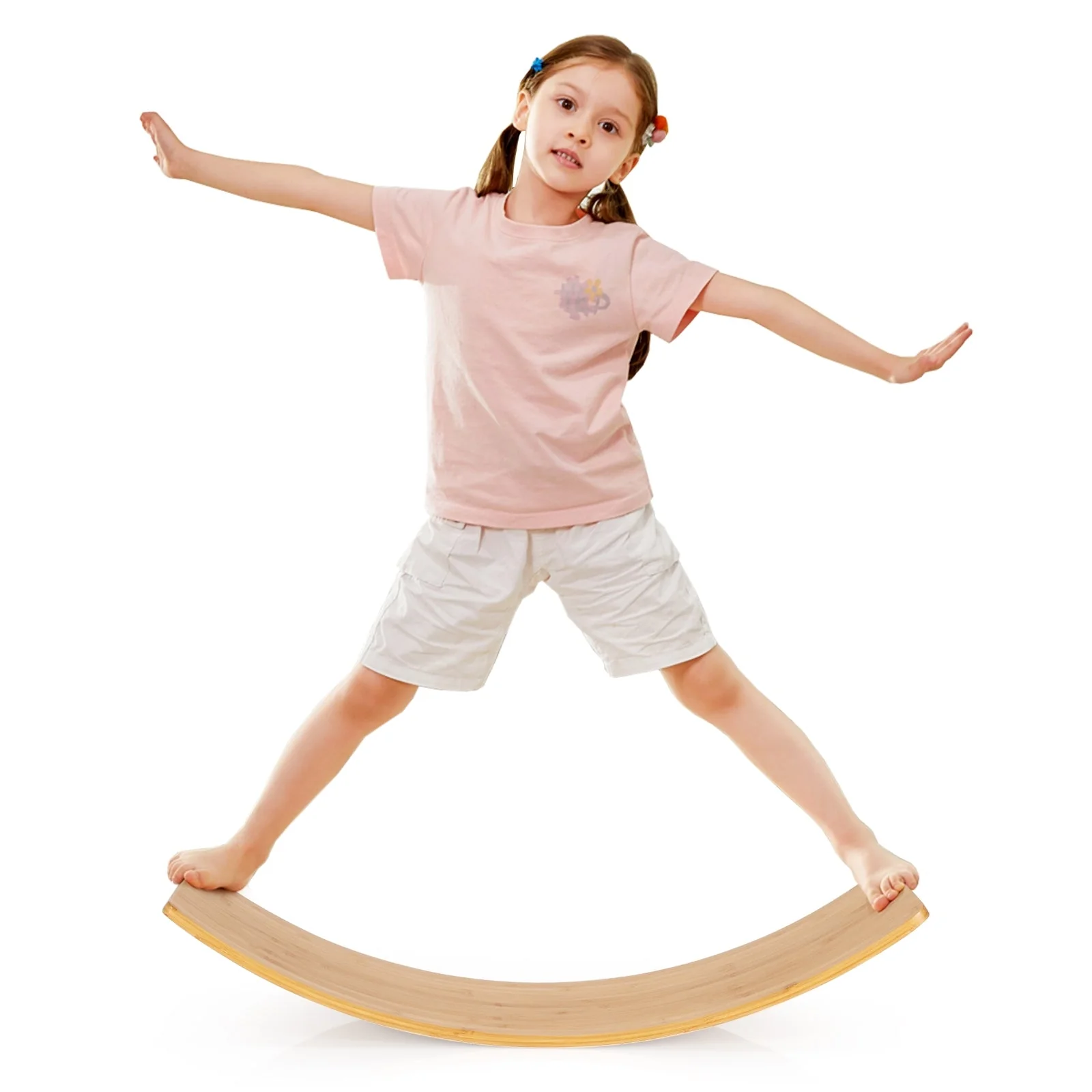 35.5 Inch Wooden Wobble Balance Board for Toddler and Adult - Image 8