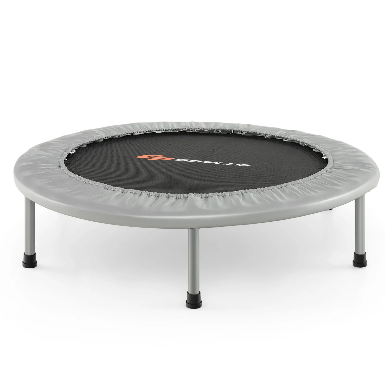 36 Inch Mini Folding Trampoline Portable Recreational Fitness Rebounder-Silver - Image 3