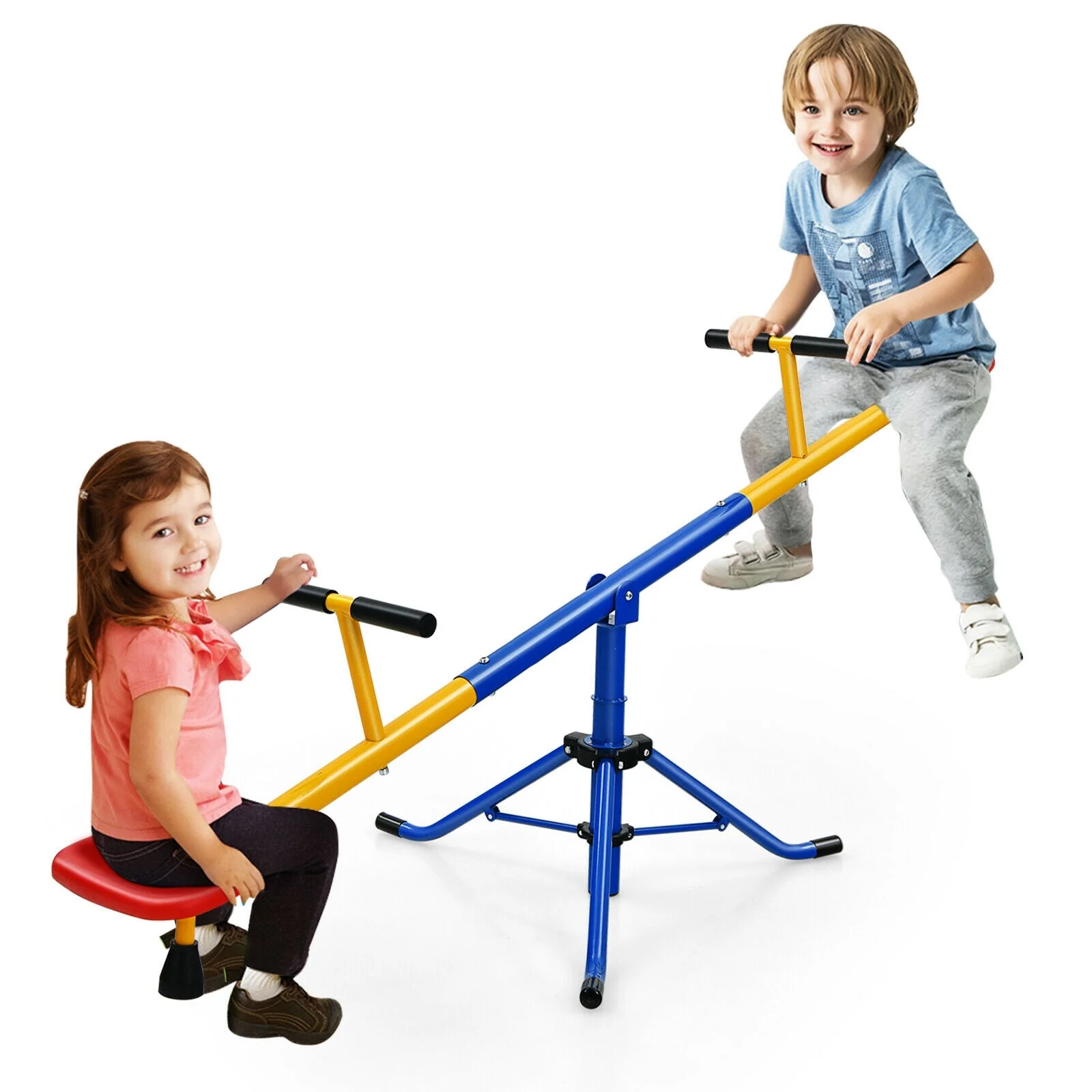 360°Rotation Kids Seesaw Swivel Teeter Totter Playground Equipment - Image 7