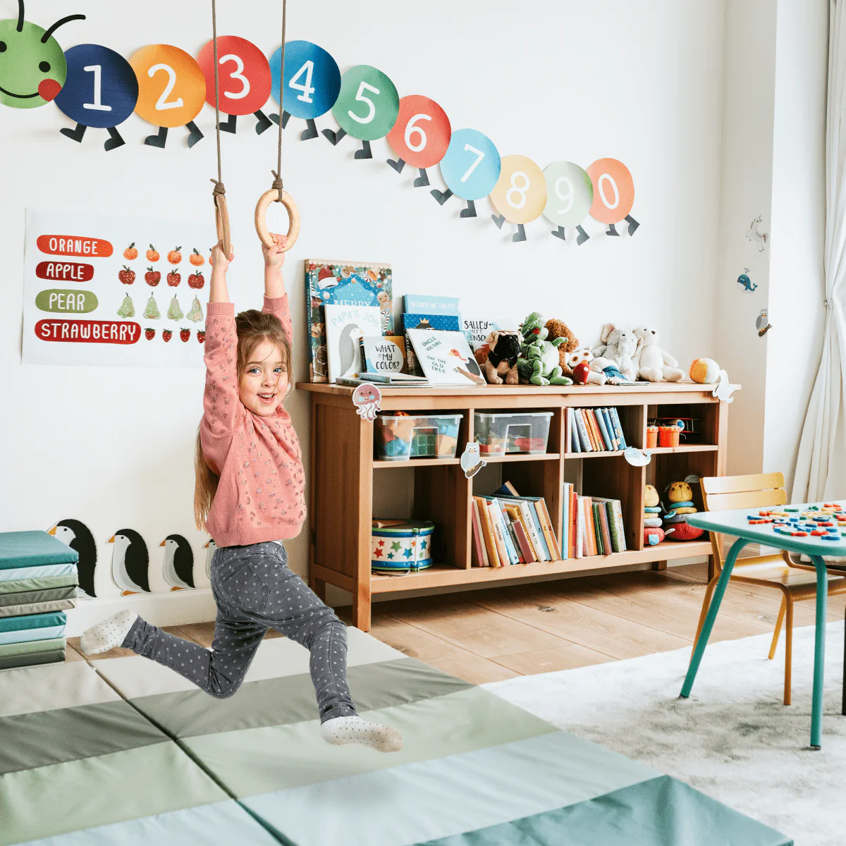 3in1 Swing & Climbing Set: Rope Ladder, Gym Rings & Disc Swing - Image 8
