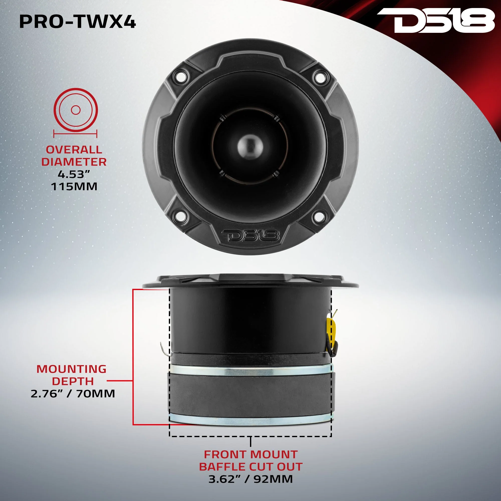 4.5" Super Bullet Tweeter 280 Watts 1.75" Titanium 4-Ohm Vc - Image 6