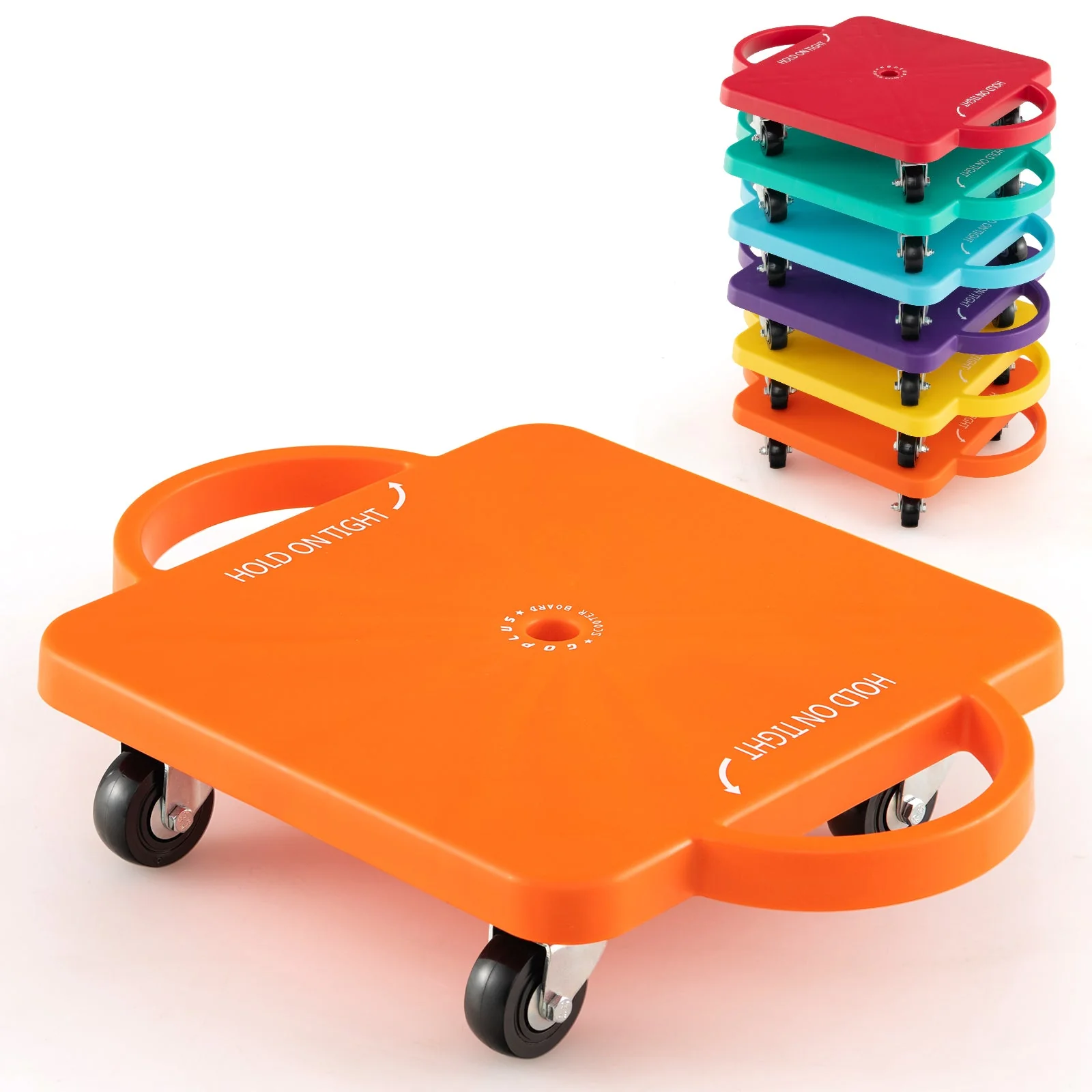 4/6-Pack Kids Scooter Board with Handles and Non-Marring Casters-6 Pack - Image 3