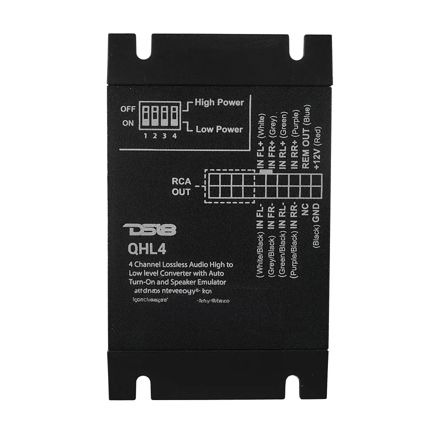 4-Channel Lossless Audio Line Output Converter with Auto Turn-On And Speaker Emulator - Image 7