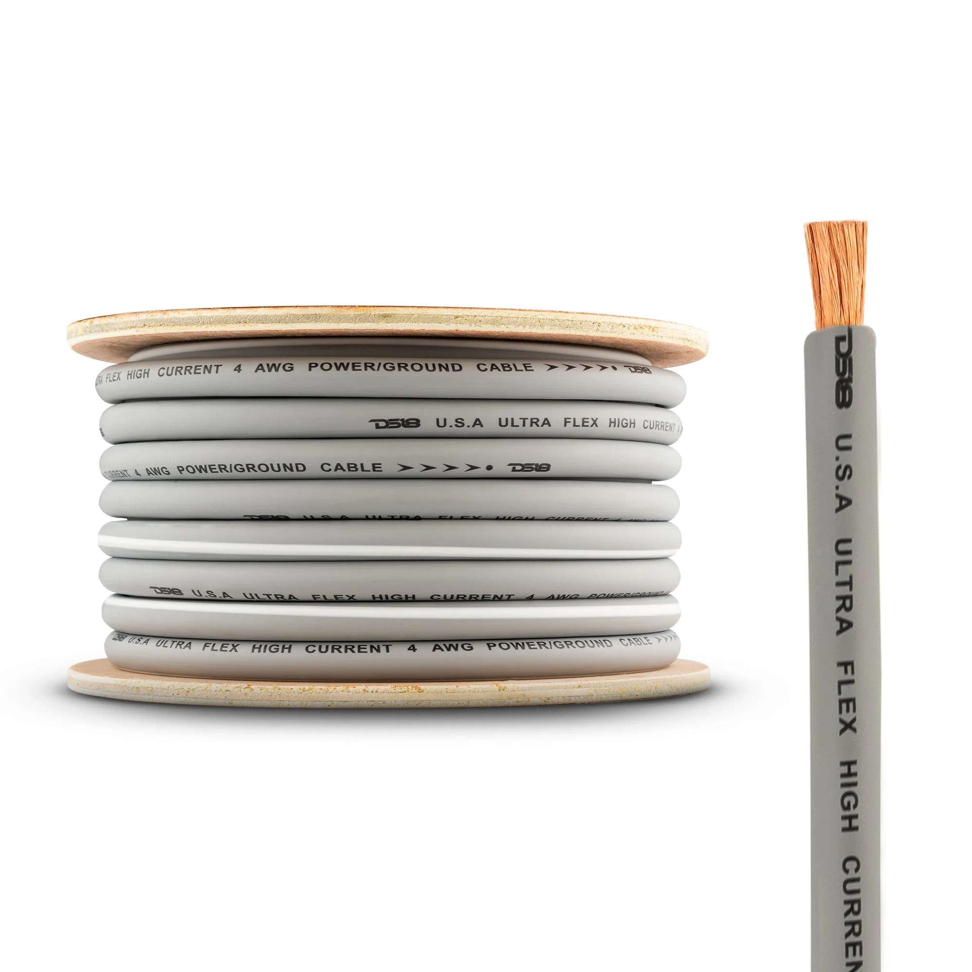 4-GA 100% OFC Ground, Power Cable, 50 Feet -Silver - Image 2