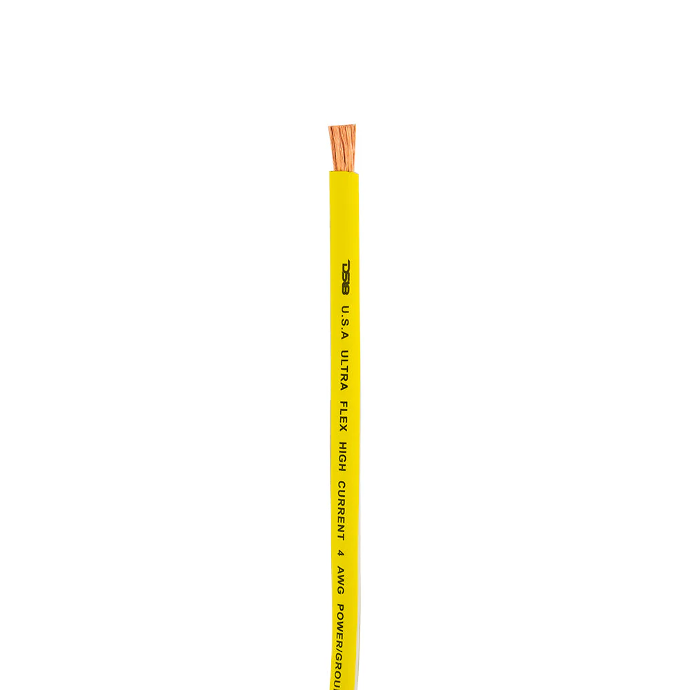4-GA 100% OFC Ground, Power Cable, 50 Feet -Yellow - Image 4