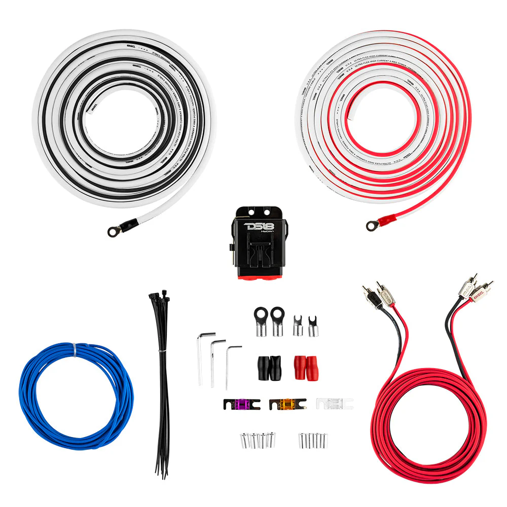 4-GA Marine Tinned OFC Amplifier Installation Kit - WHITE - Image 2