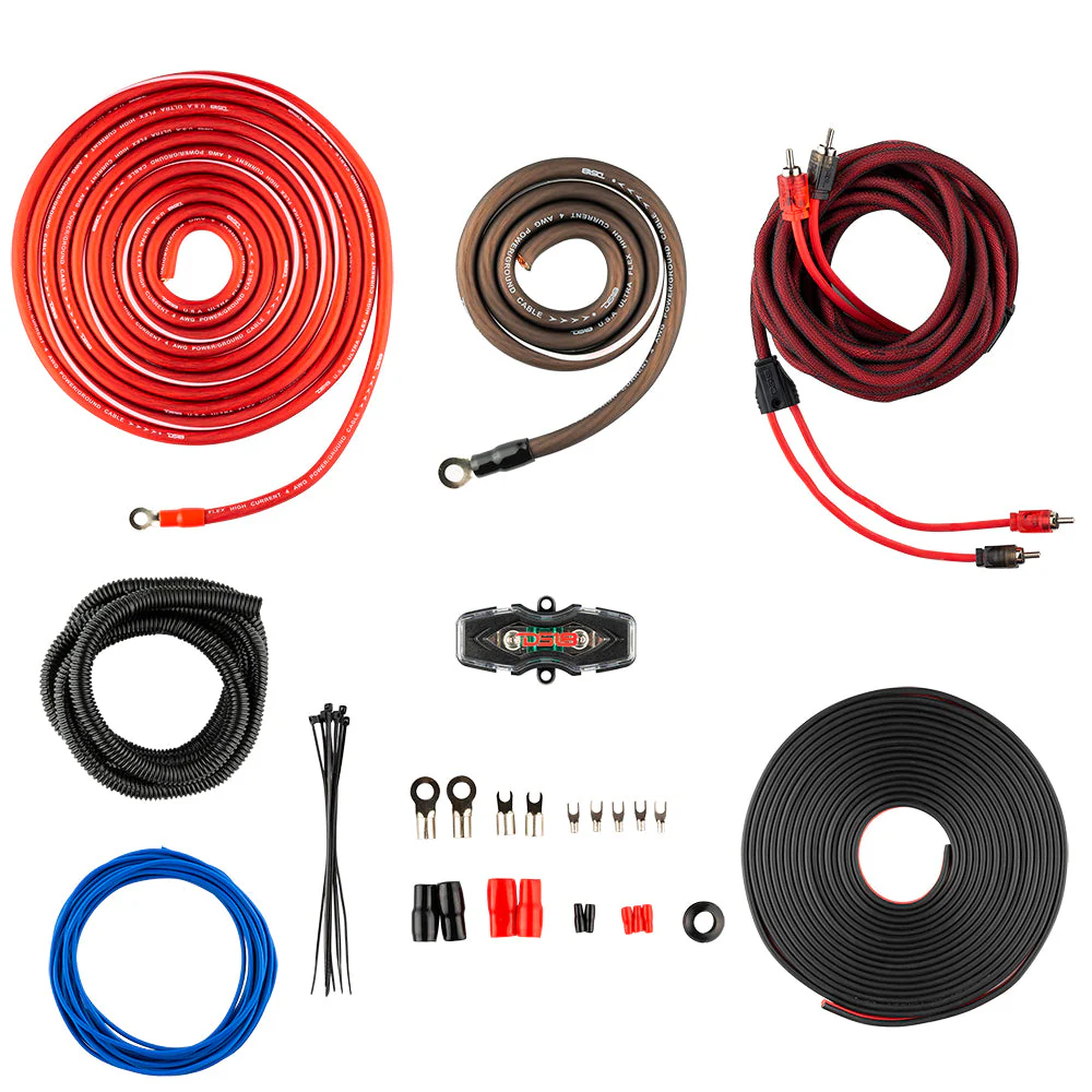 4-GA OFC 100% Copper Amplifier Installation Kit - RED - Image 2