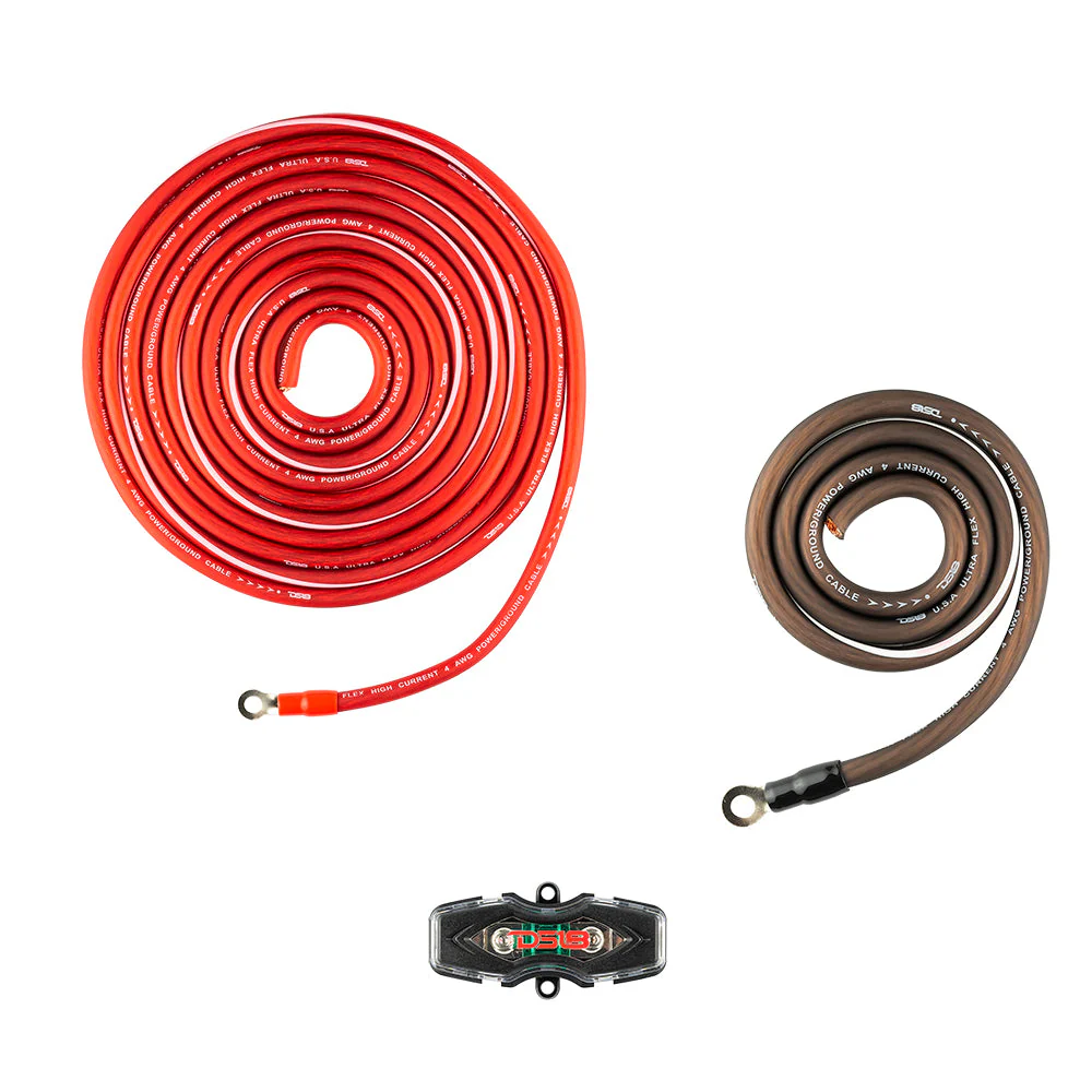 4-GA OFC 100% Copper Amplifier Installation Kit - RED - Image 3