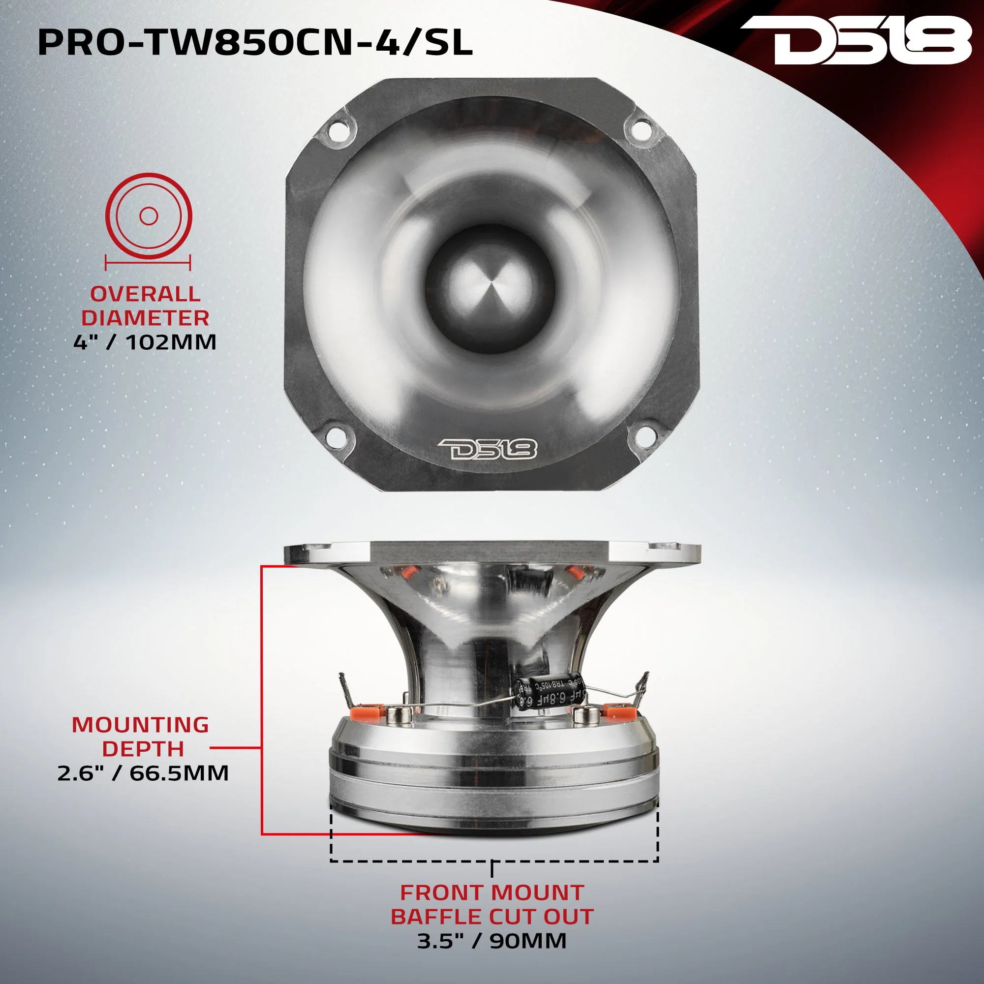 4" High Compression Tweeter | Neodymium Magnet | 4-Ohm - Image 14
