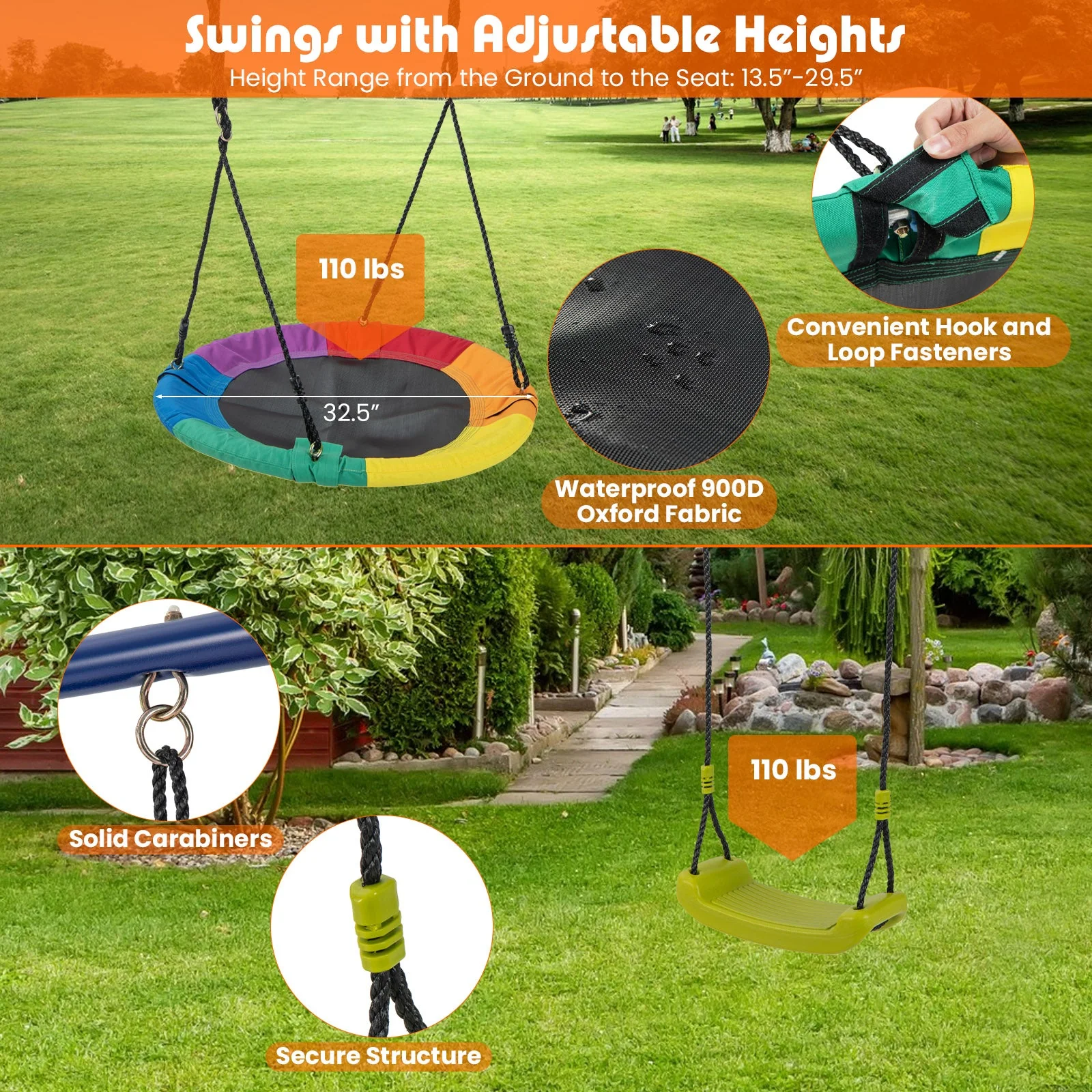 4-in-1 Heavy-Duty Metal Playset with Slide and Basketball Hoop - Image 8