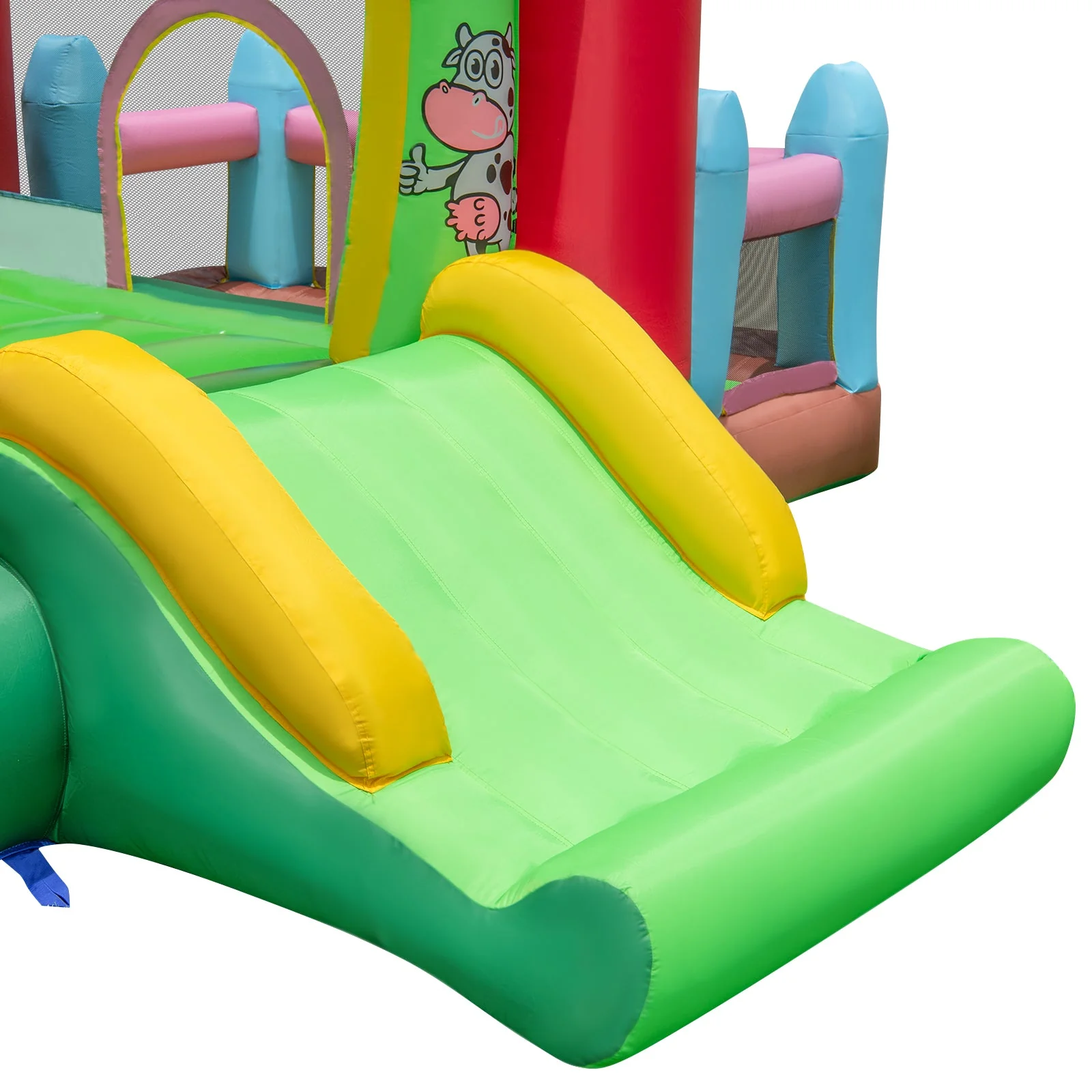 4-in-1 Inflatable Bounce House with Basketball Hoop and 480W Blower - Image 6
