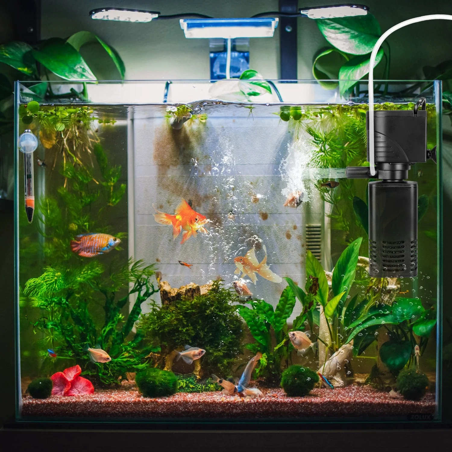 4 in 1 Submersible Aquarium Filter for 60 to 160Gallon Fish Tank Powerful Internal Fish Tank Filter with Biochemical Cotton Filter For Saltwater Fresh - Image 2