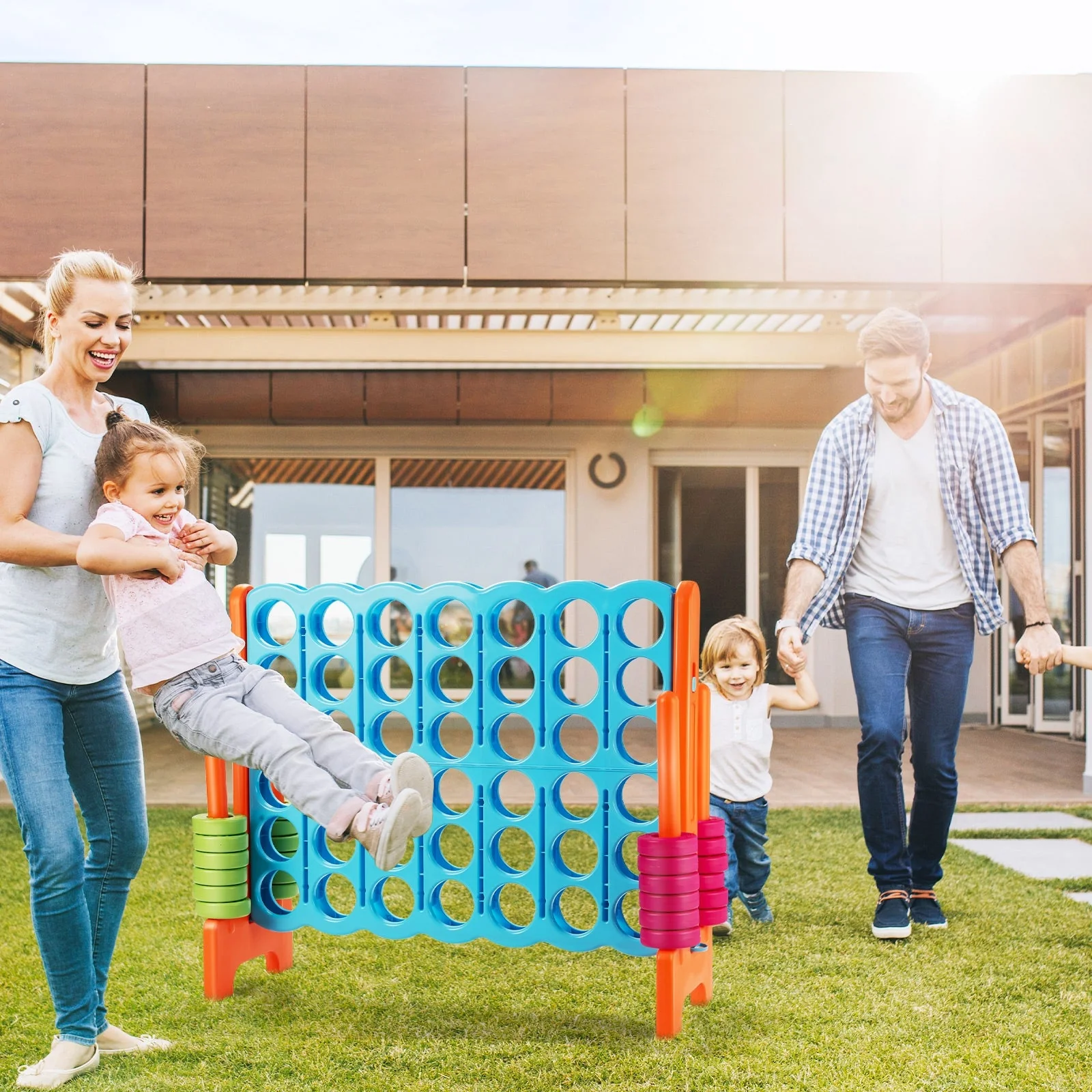 4 in A Row 4-to-Score Giant Jumbo Game Set for Family Party Holiday - Image 7