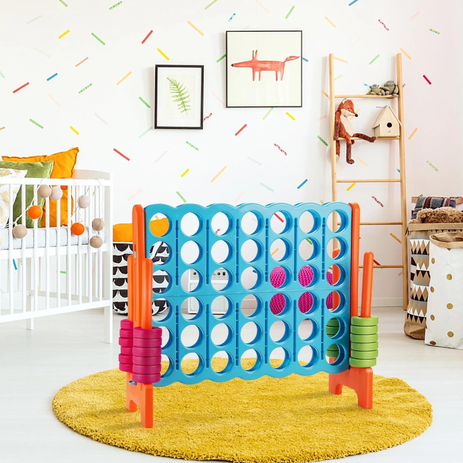 4 in A Row 4-to-Score Giant Jumbo Game Set for Family Party Holiday - Image 8