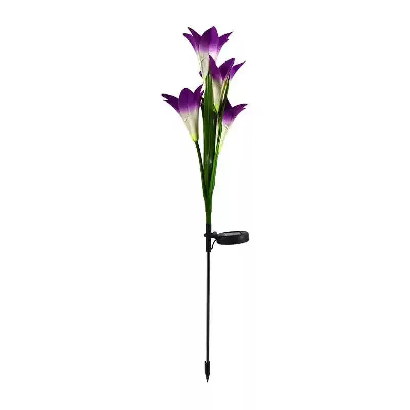 4-Pack Solar Powered Garden Flowers with Lights - Waterproof, Easy Install, No Wiring Needed - Image 10