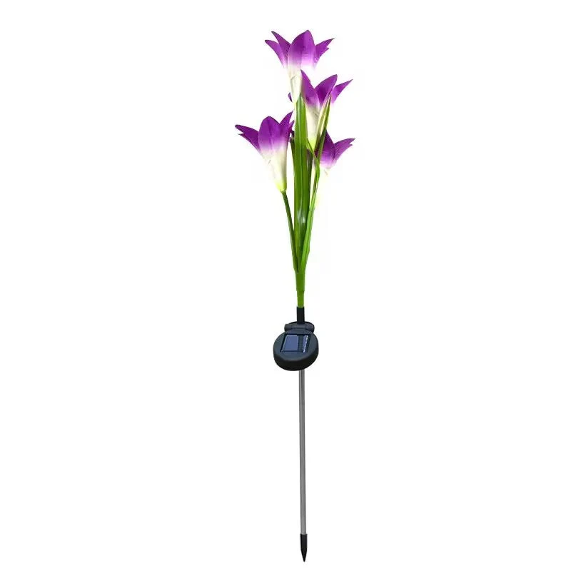 4-Pack Solar Powered Garden Flowers with Lights - Waterproof, Easy Install, No Wiring Needed - Image 13